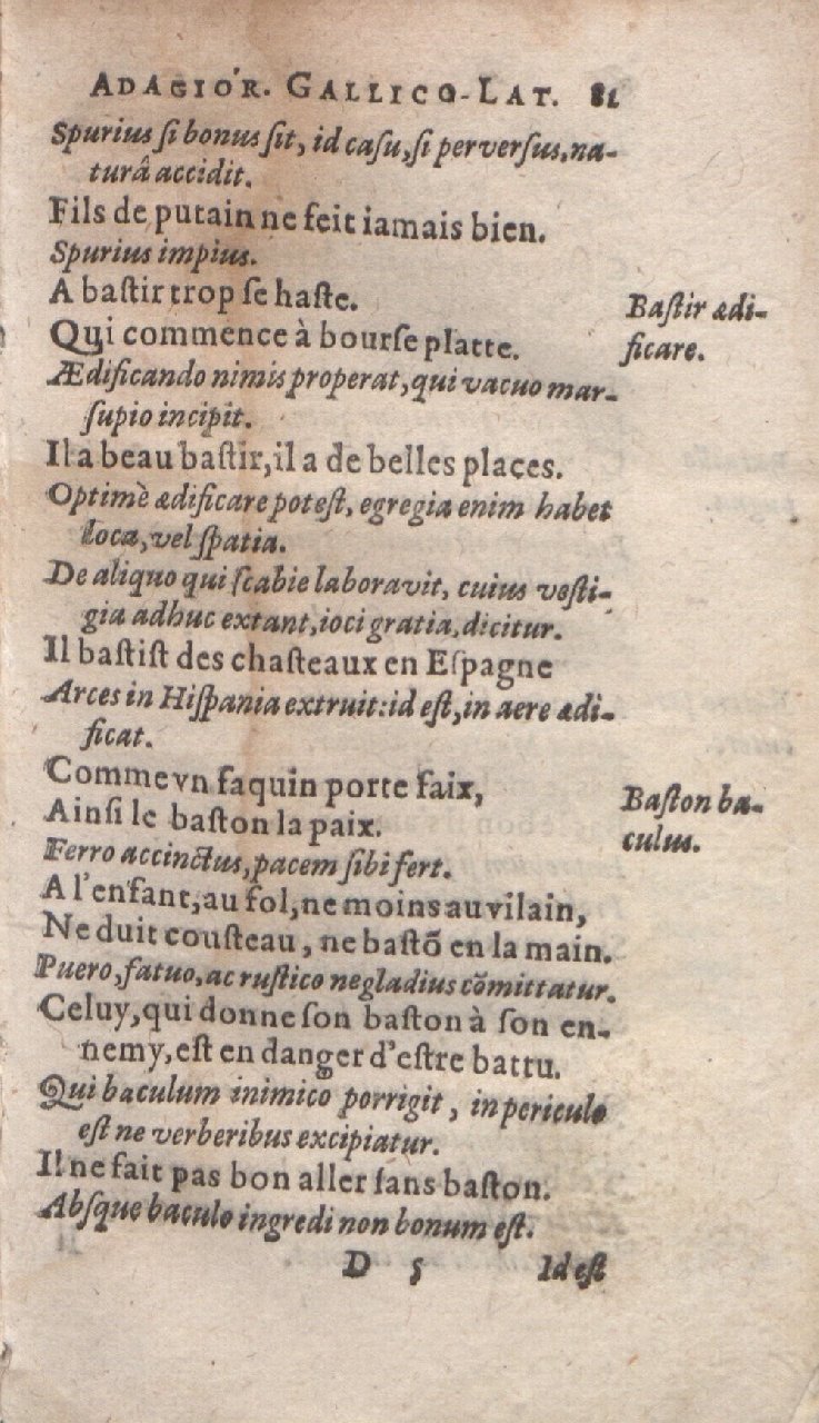 1612 - Dominicus Custos - Trésor des proverbes français - Bibliopol-Olomuc 1612 - Dominicus Custos - Trésor des proverbes français - Bibliopol-Olomuc