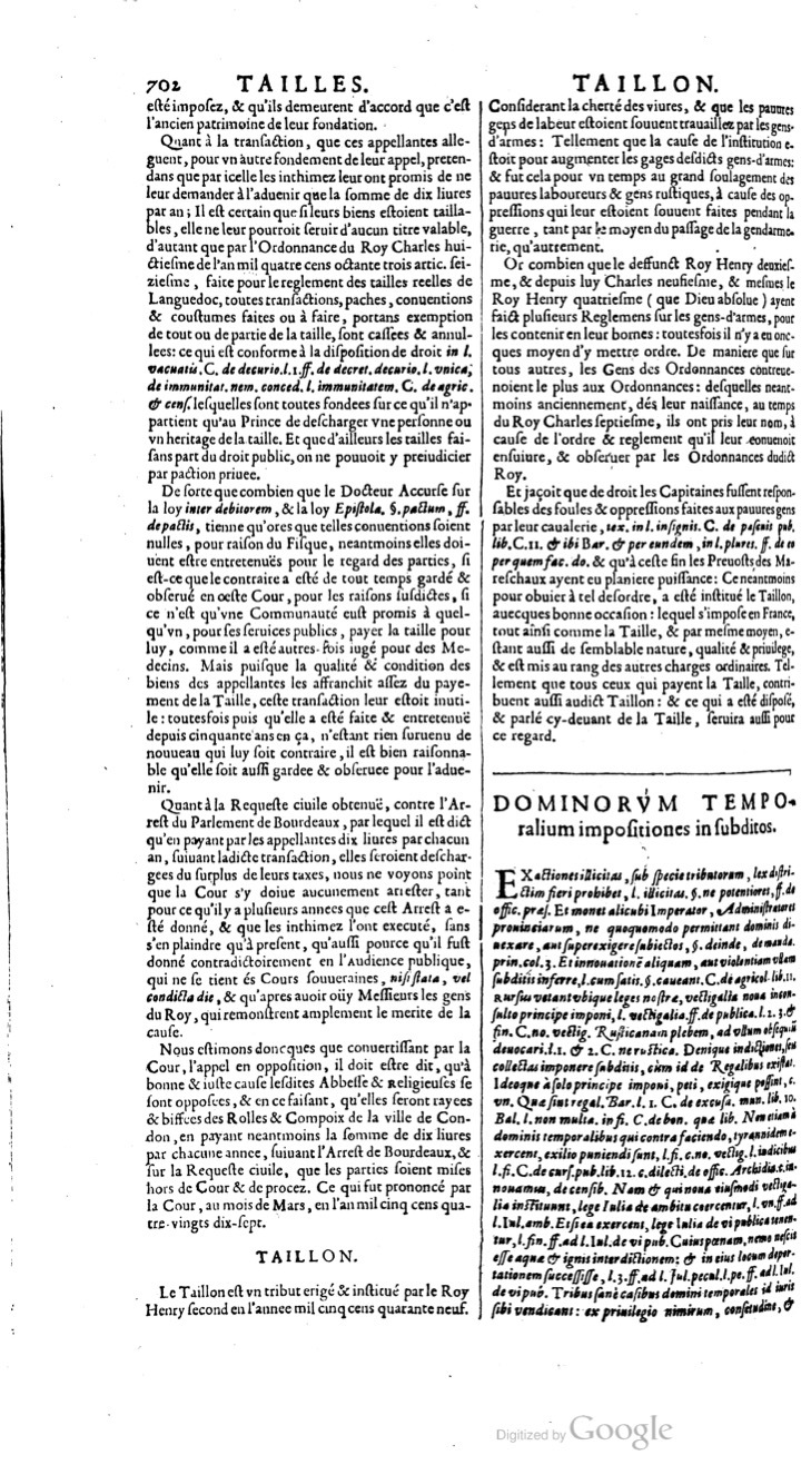 1629 - Veuve Nicolas Buon - Trésor du droit français (21754 T. 3) - BM Lyon