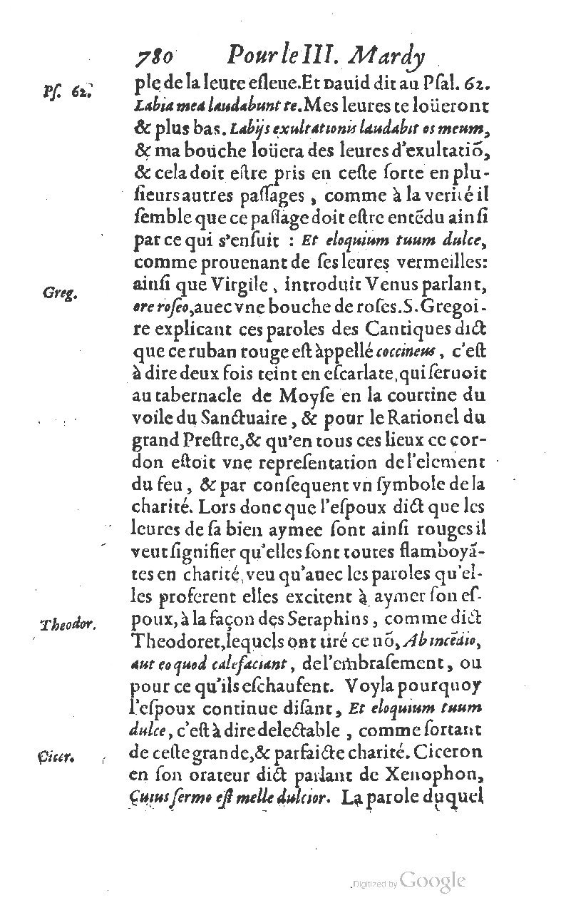 1607 - Nicolas Du Fossé - Trésor quadragésimal - T 01 - BM Lyon