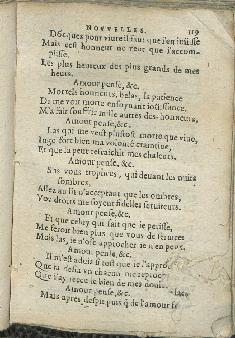 1575 - Pierre Brenouzet - Trésor de tous les recueils de chansons, tant amoureuses, rustiques, que musicales - Det KLG Copenhague