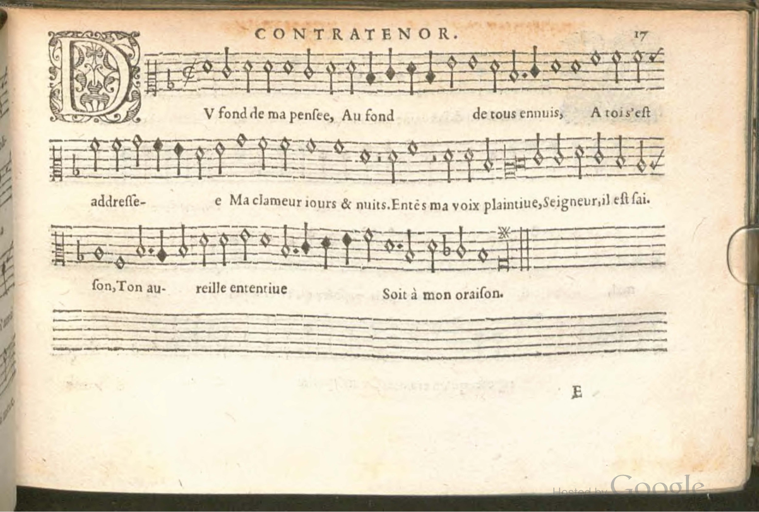 1576 - [Pierre de Saint-André] - Trésor de musique d’Orlande de Lassus Contratenor - BSB Munich