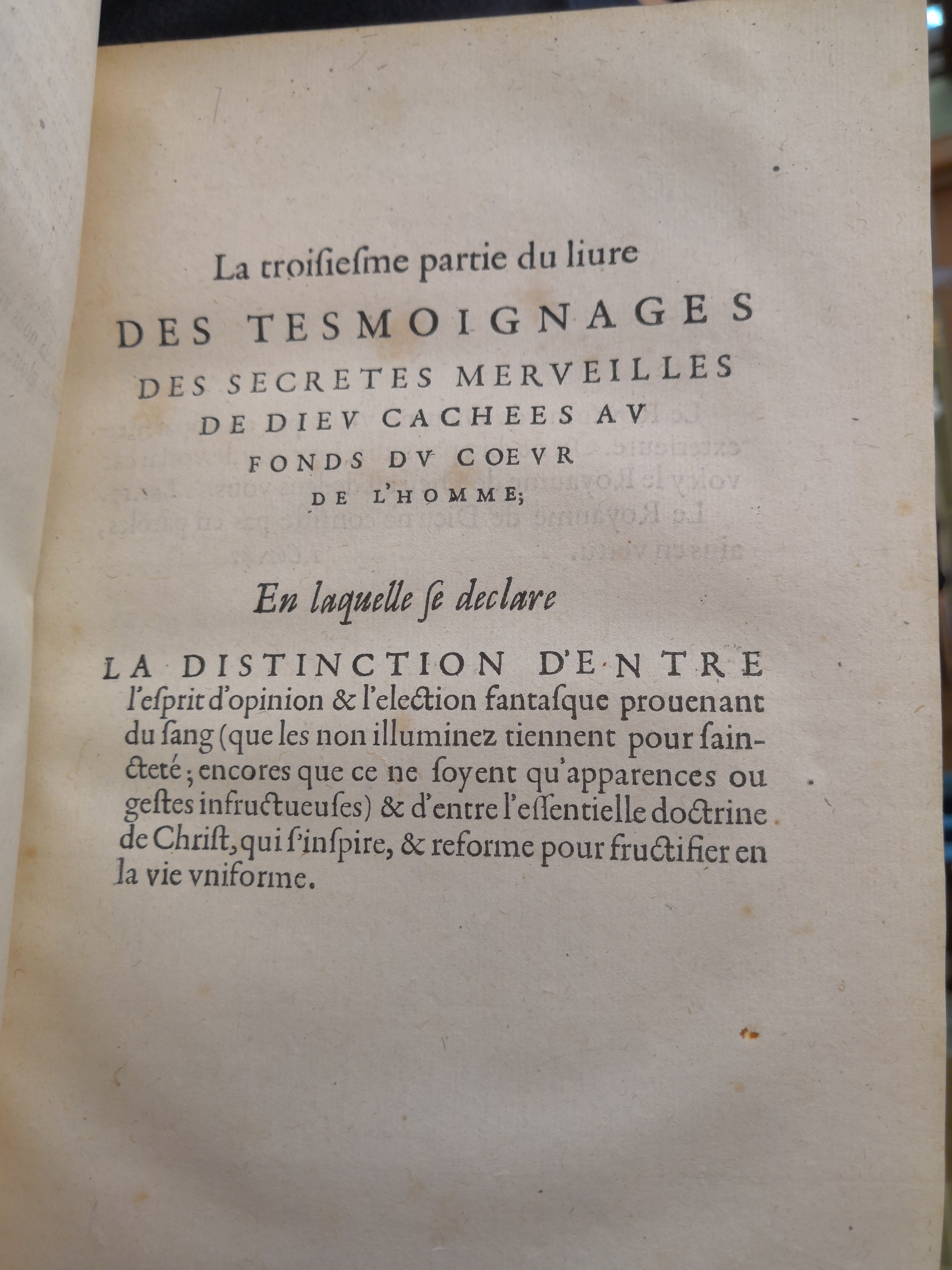 1581c. - Christophe Plantin - Le Livre des témoignages du Trésor caché au champ (Livres 2, 4, 6 et 7) - Anvers Musée Plantin Moretus