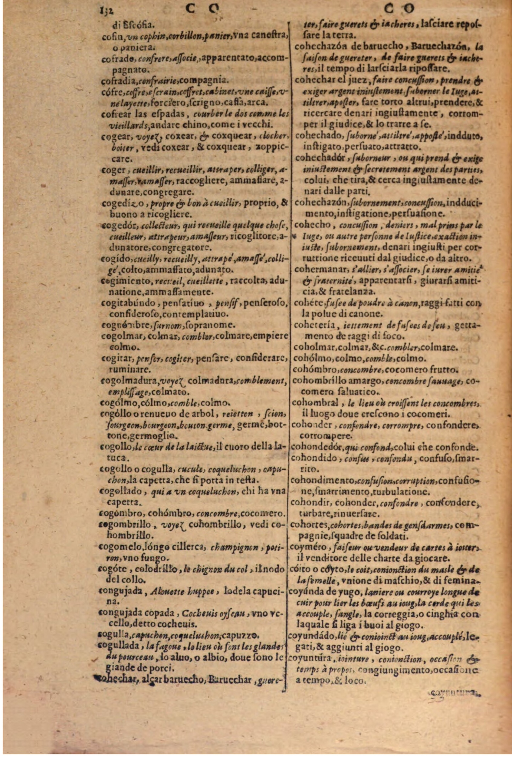1606 - Samuel Crespin - Thresor des trois langues, francoise, italiene et espagnolle - BSB Munich