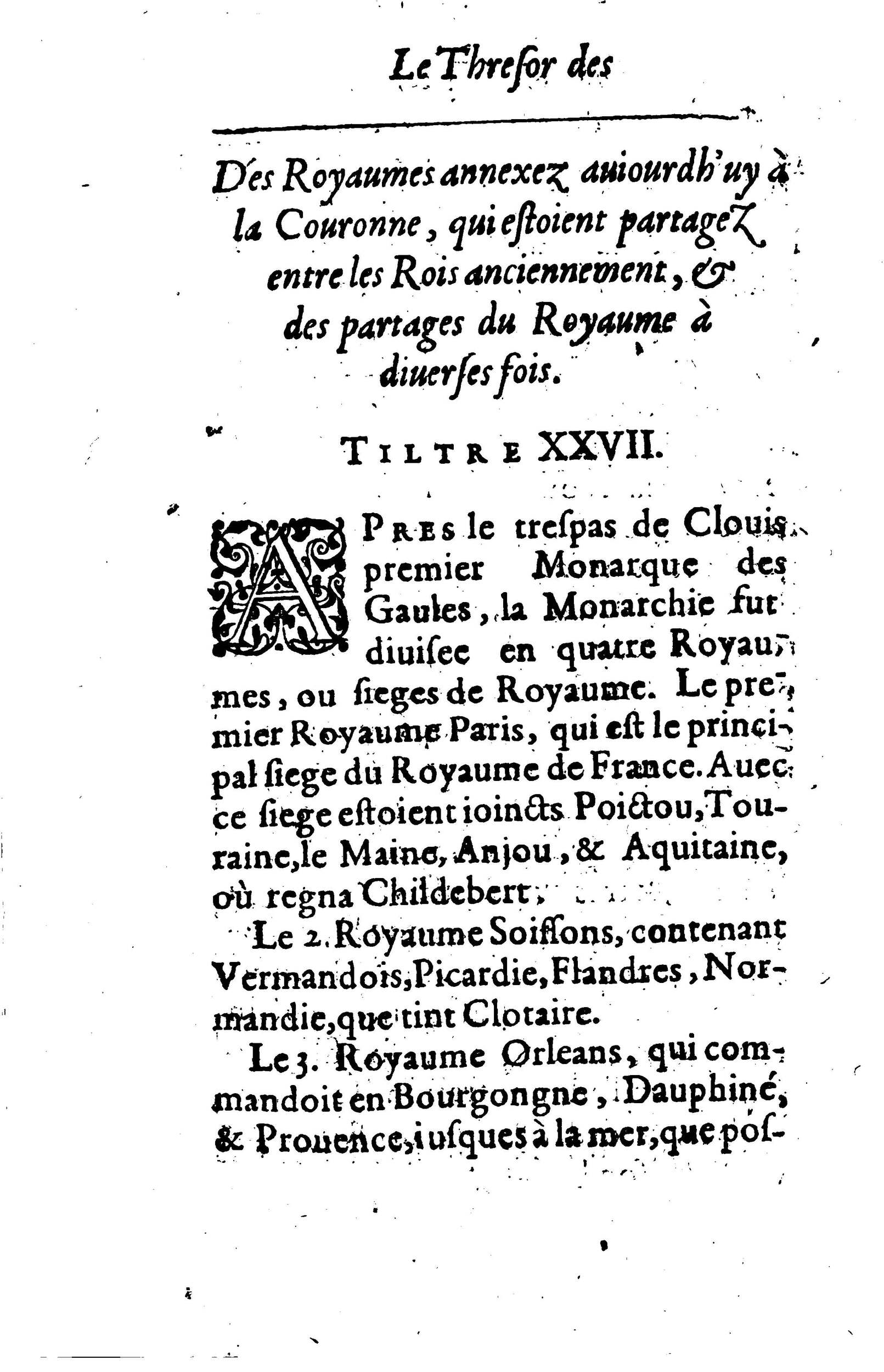 1617 - Jean Corrozet - Trésor des histoires de France - BM Lyon