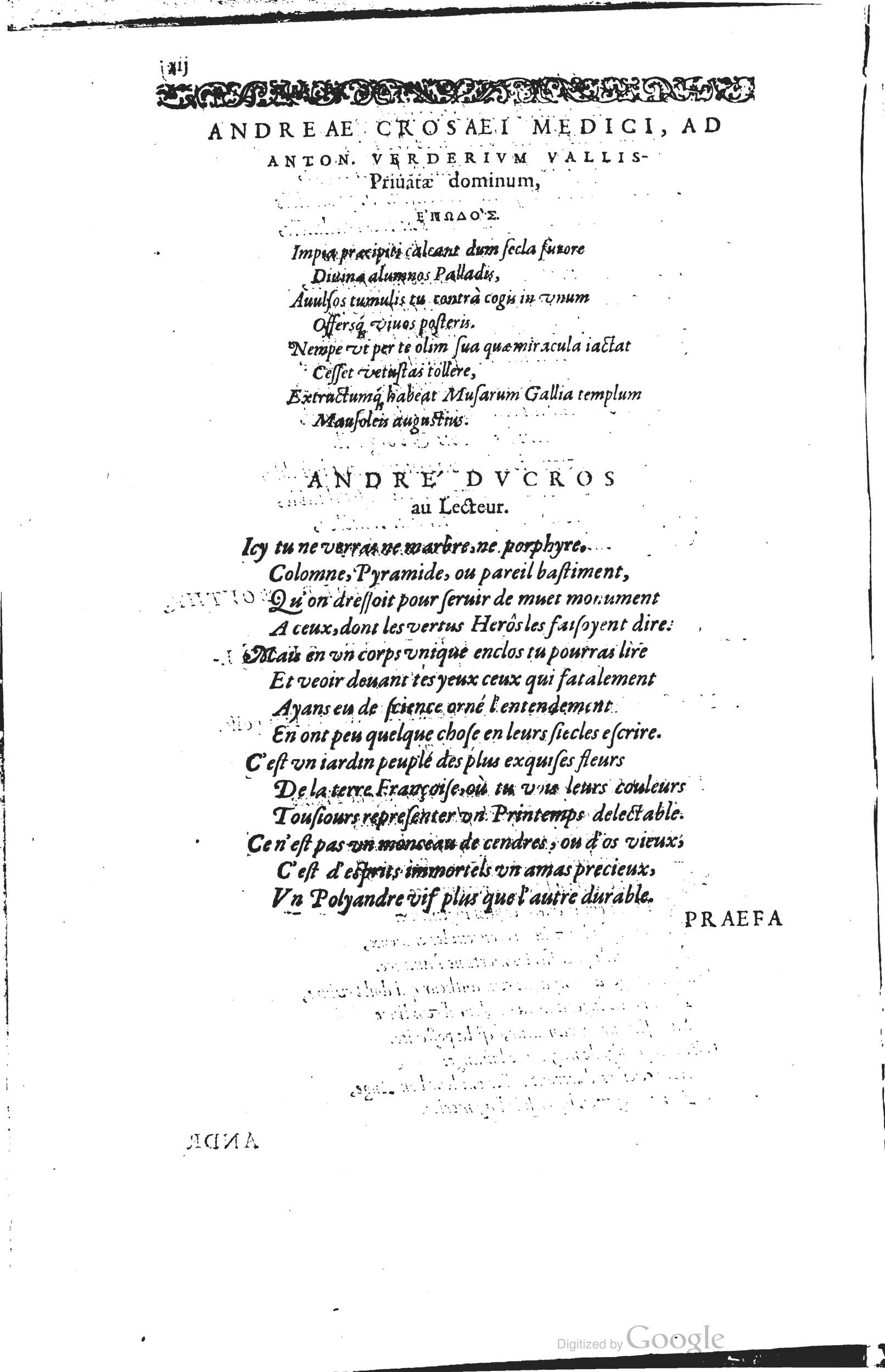 1585 - Barthélemy Honorat - Bibliothèques françaises - BSB Munich