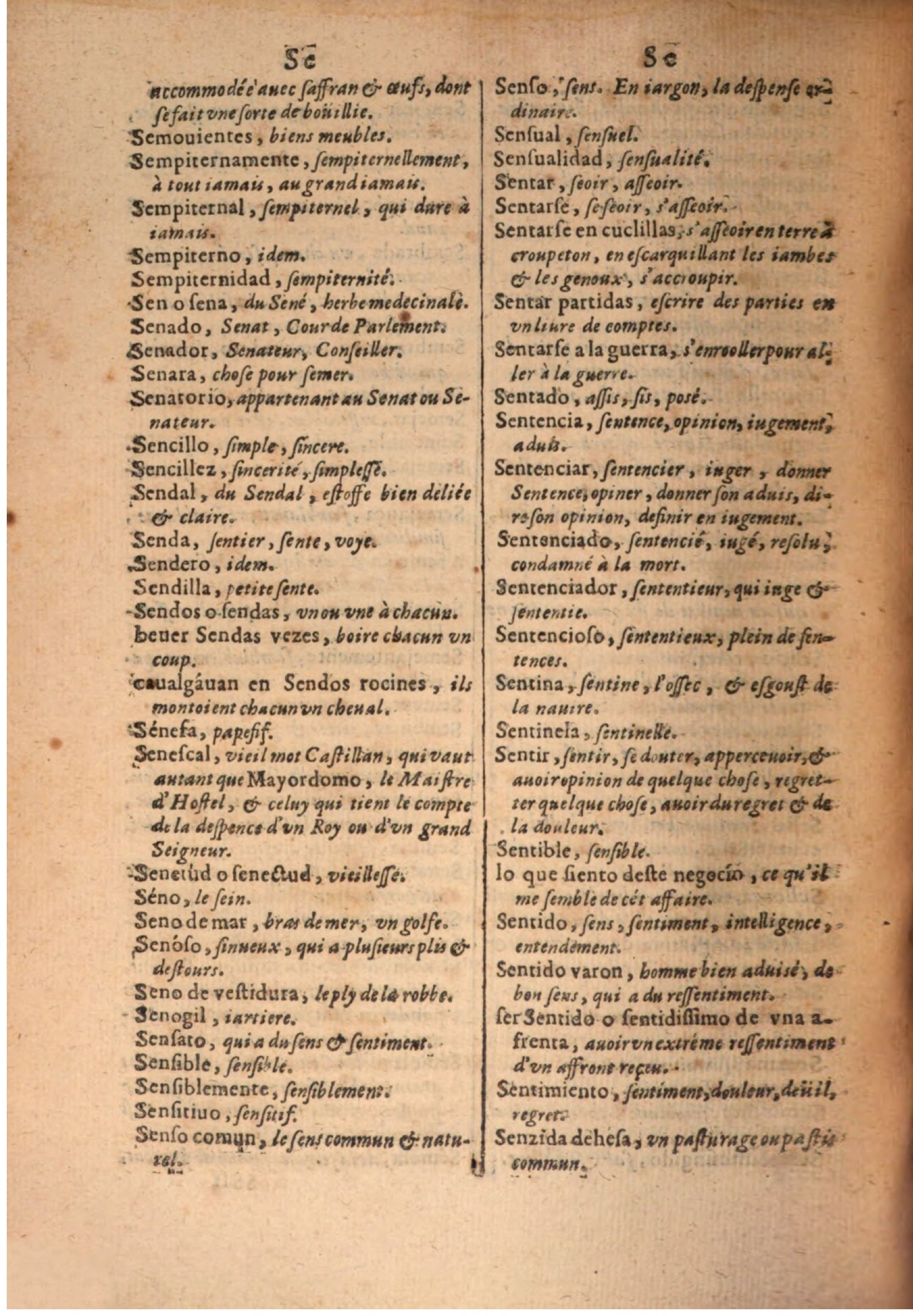 1645 - A. de Sommaville et A. Courbé - Trésor des deux langues espagnole et française - BSB Munich 1645 - A. de Sommaville et A. Courbé - Trésor des deux langues espagnole et française - BSB Munich