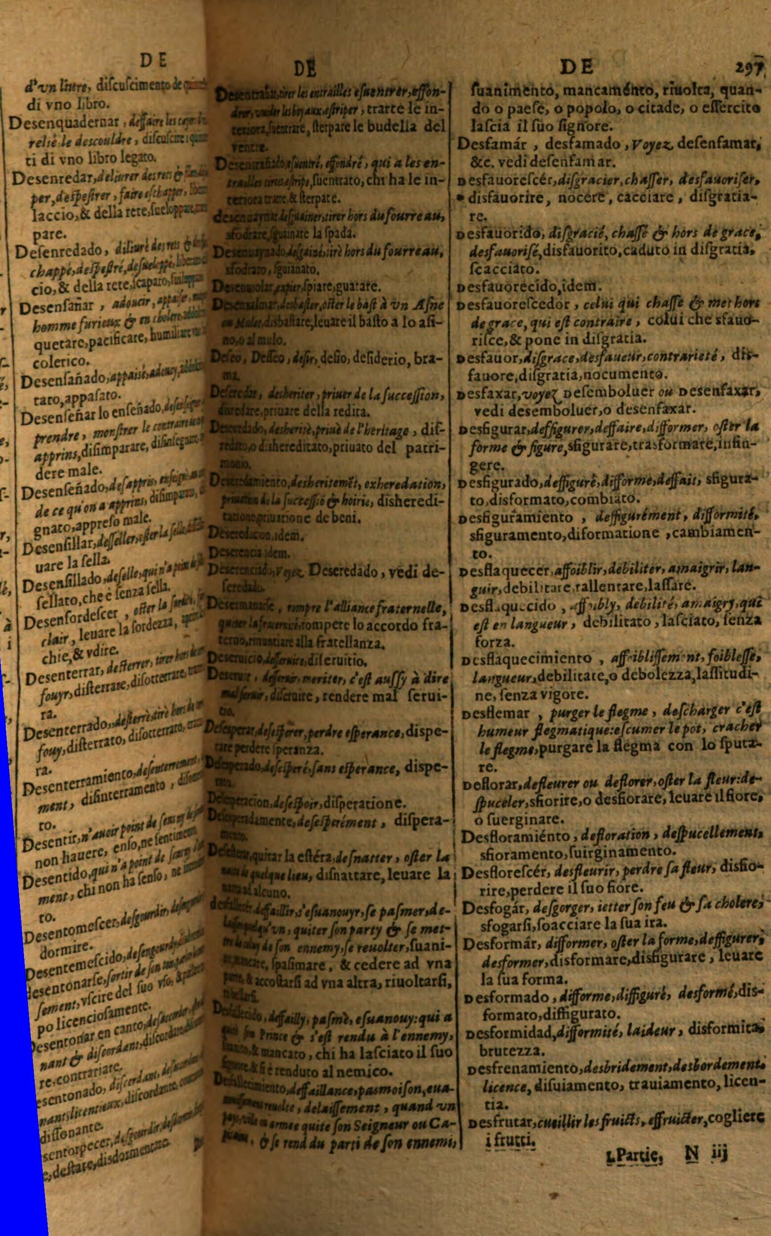1617 - Samuel Crespin - Trésor des trois langues espagnole, française et italienne (Première partie) - Regensburg