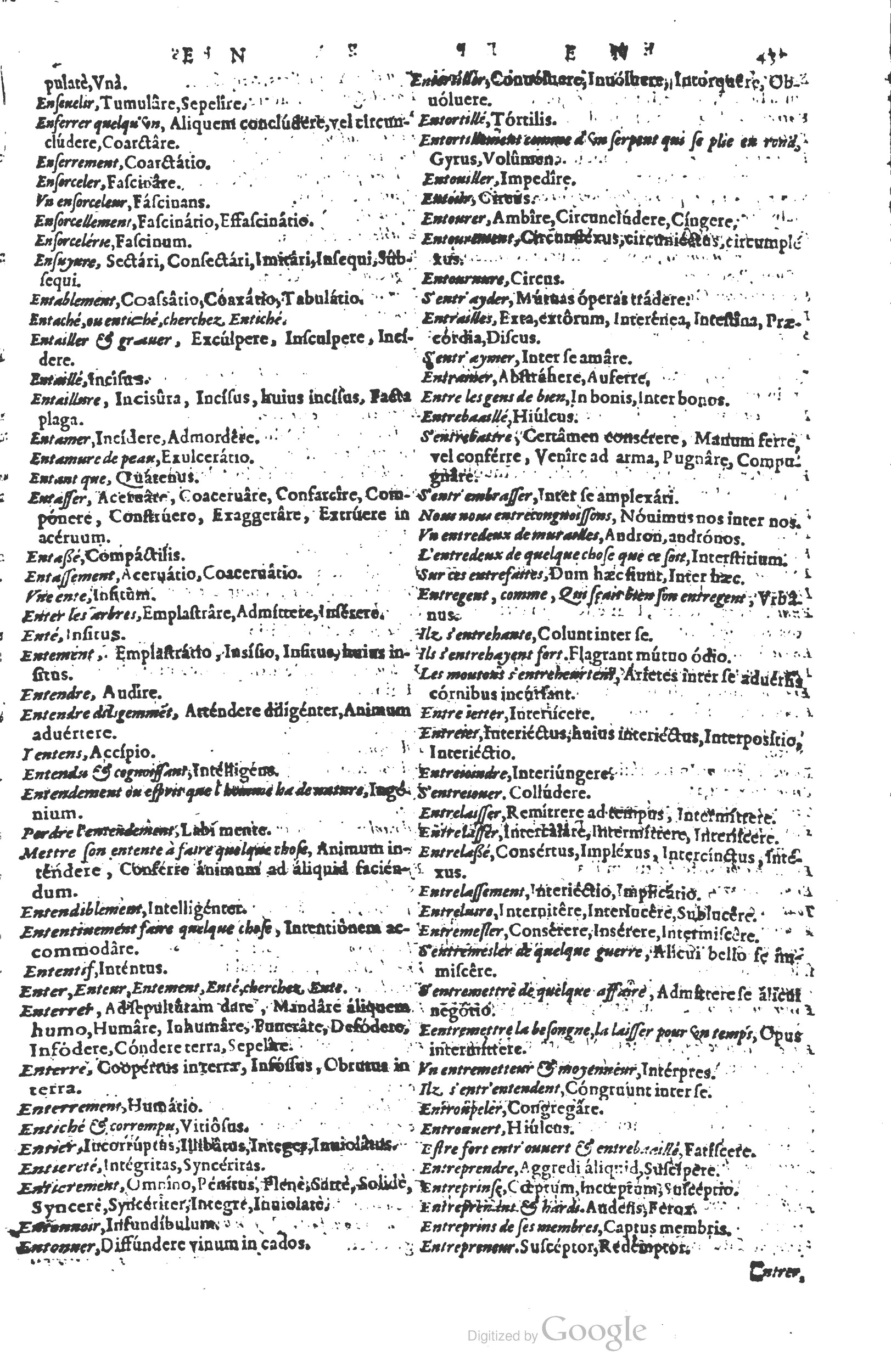 1578 - Louis Cloquemin - Trésor des mots et traits français - BSB Munich
