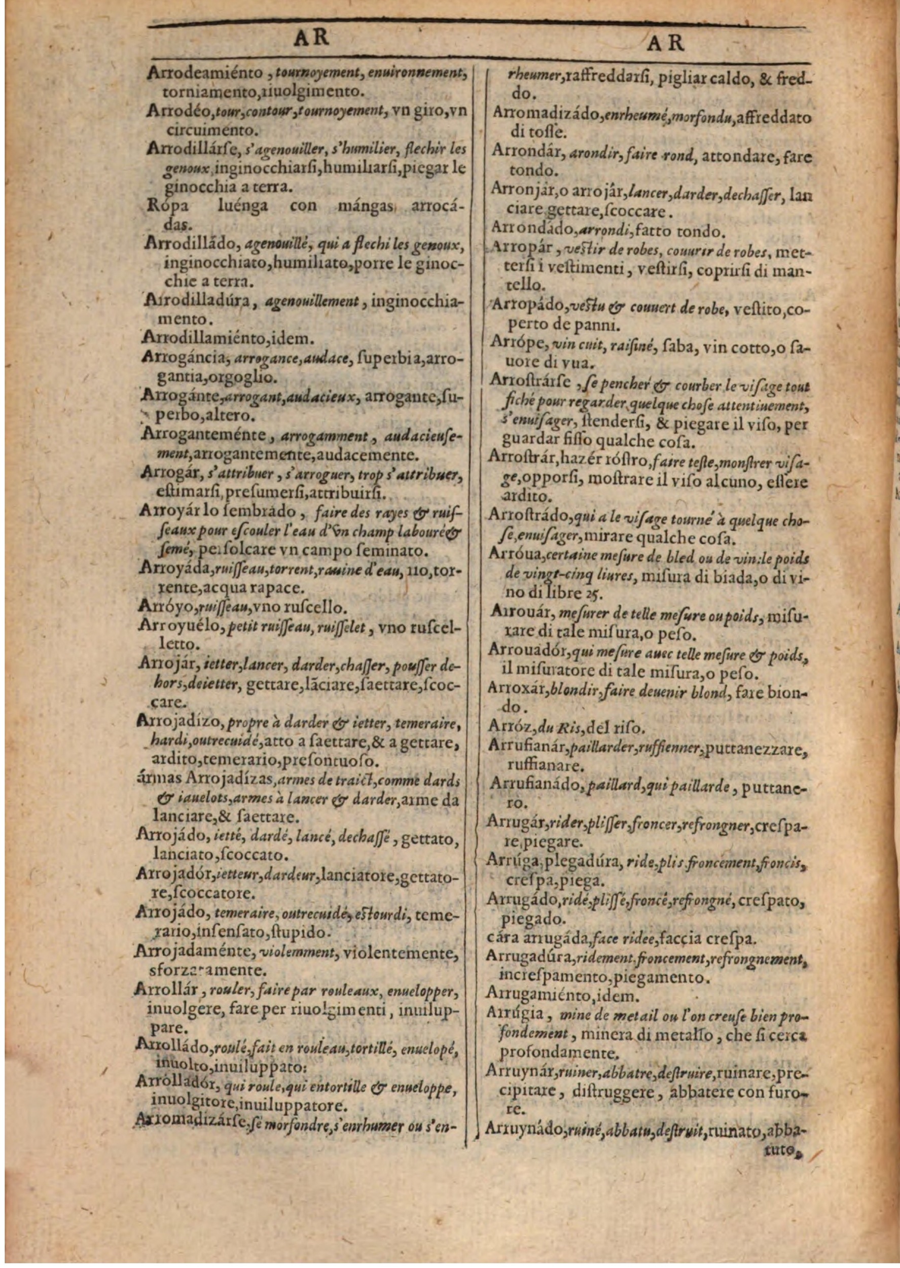 1609 - Philippe Albert et Alexandre Pernet - Trésor des trois langues française, italienne et espagnole (Première partie) - BSB Munich 1609 - Philippe Albert et Alexandre Pernet - Trésor des trois langues française, italienne et espagnole (Première partie) - BSB Munich