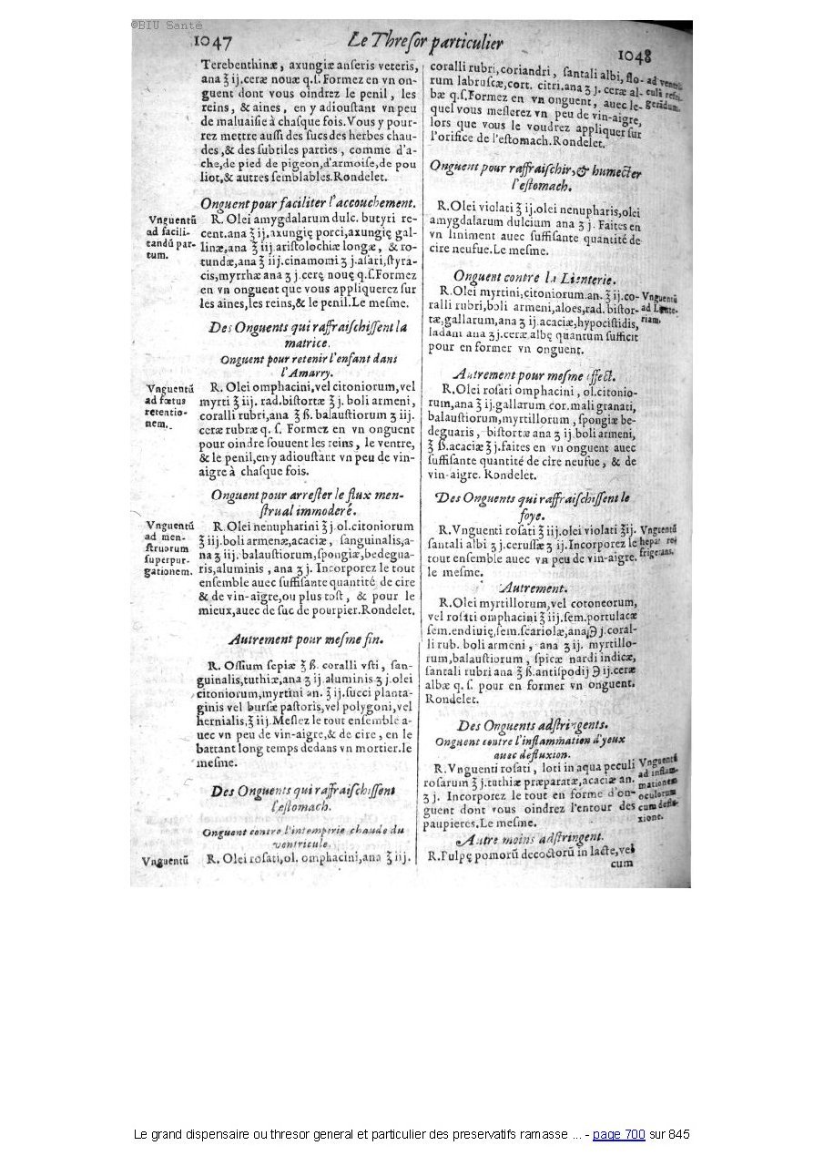 1609 - Étienne Gamonet - Grand dispensaire ou Trésor général et particulier des préservatifs - BIU Santé 1609 - Étienne Gamonet - Grand dispensaire ou Trésor général et particulier des préservatifs - BIU Santé