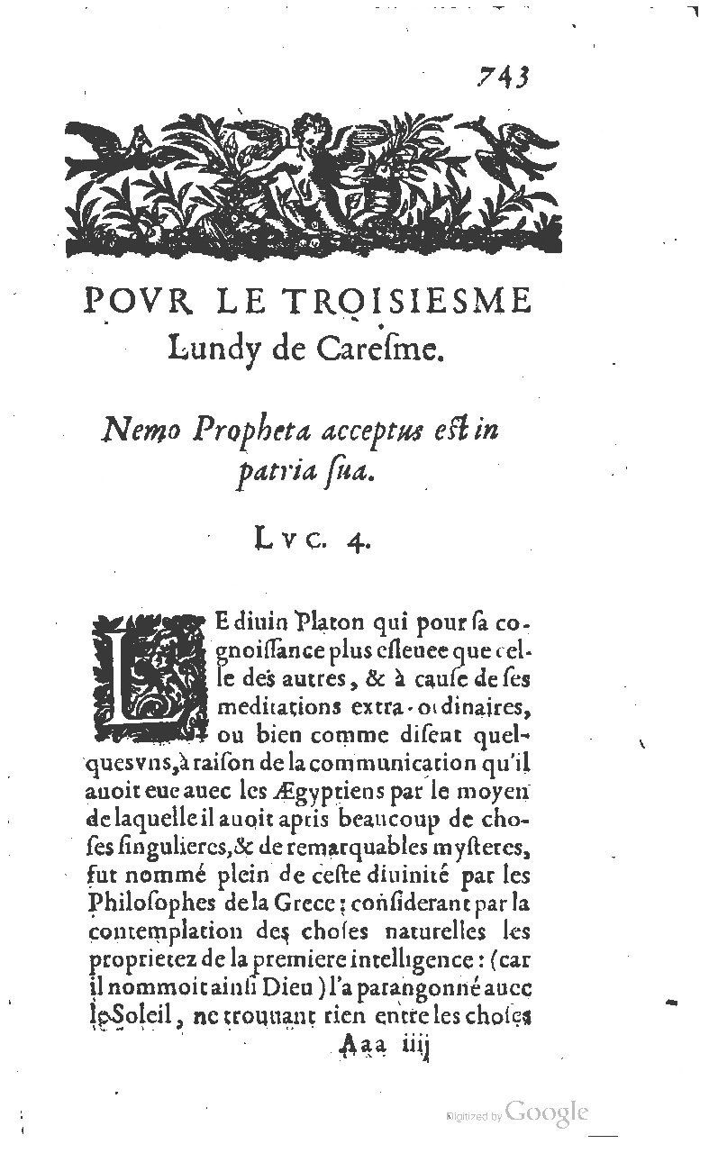 1607 - Nicolas Du Fossé - Trésor quadragésimal - T 01 - BM Lyon