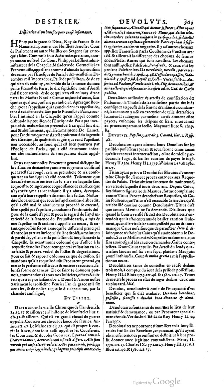 1629 - Veuve Nicolas Buon - Trésor du droit français (21754 T. 1) - BM Lyon
