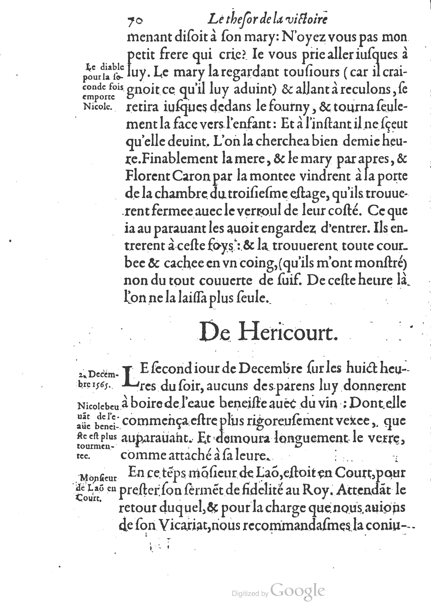 1578 - Nicolas Chesneau - Trésor et entière histoire de la triomphante victoire du corps de Dieu sur l’esprit malin - British Library 1578 - Nicolas Chesneau - Trésor et entière histoire de la triomphante victoire du corps de Dieu sur l’esprit malin - British Library