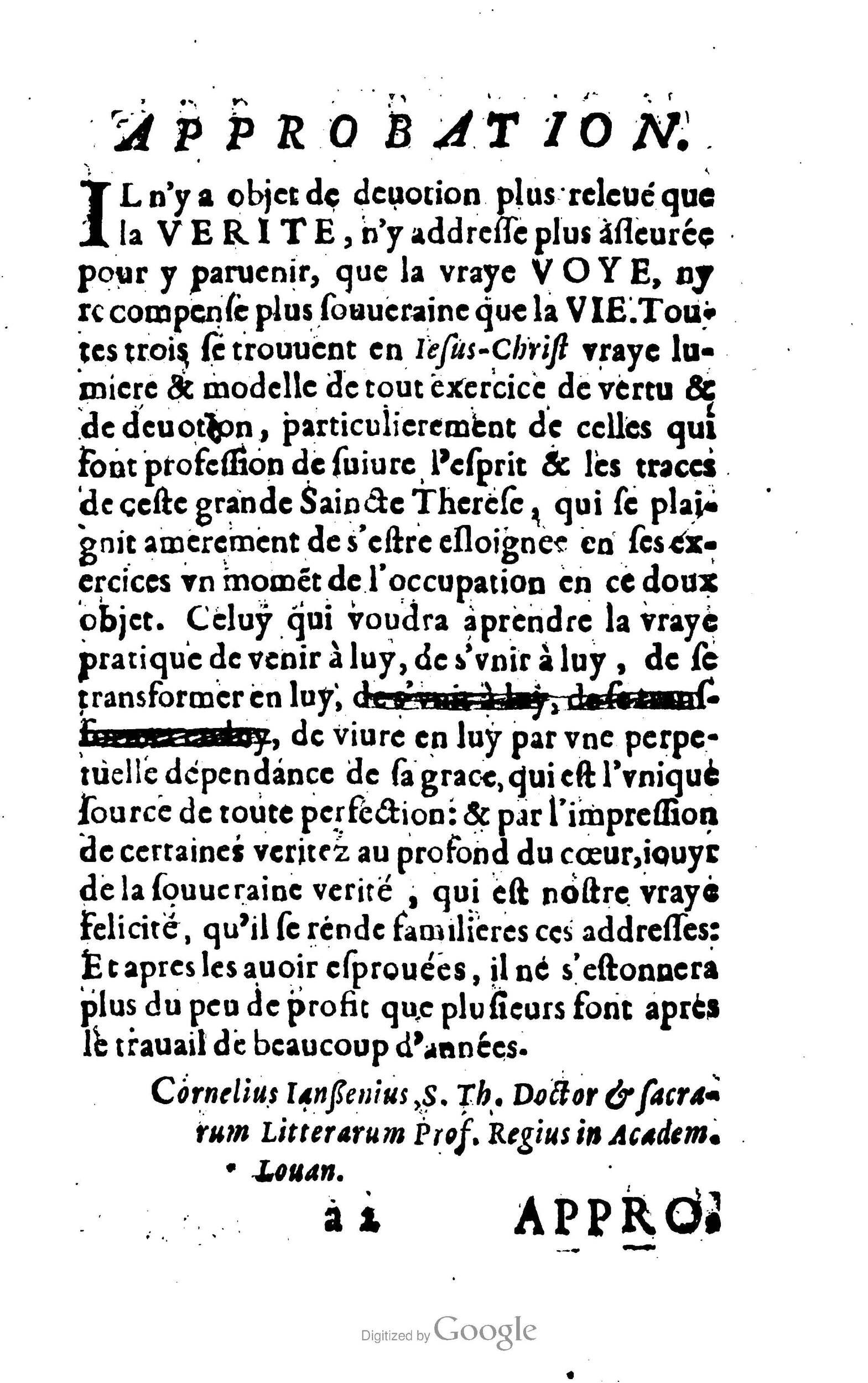 1633 - François Waudré - Trésor spirituel contenant les excellences du christianisme - BM Lyon
