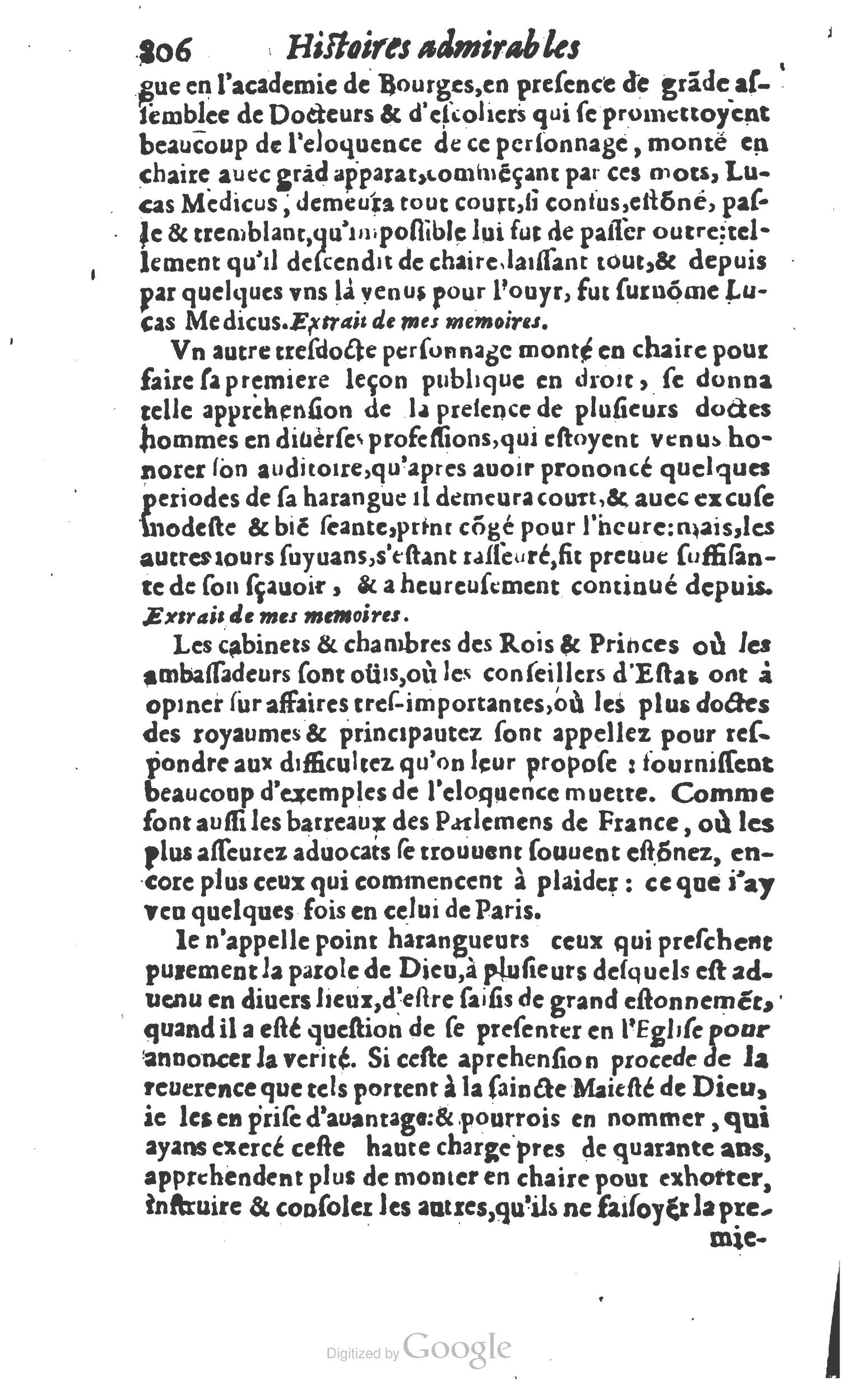 1610 - Paul Marceau - Trésor d’histoires admirables et mémorables - Princeton