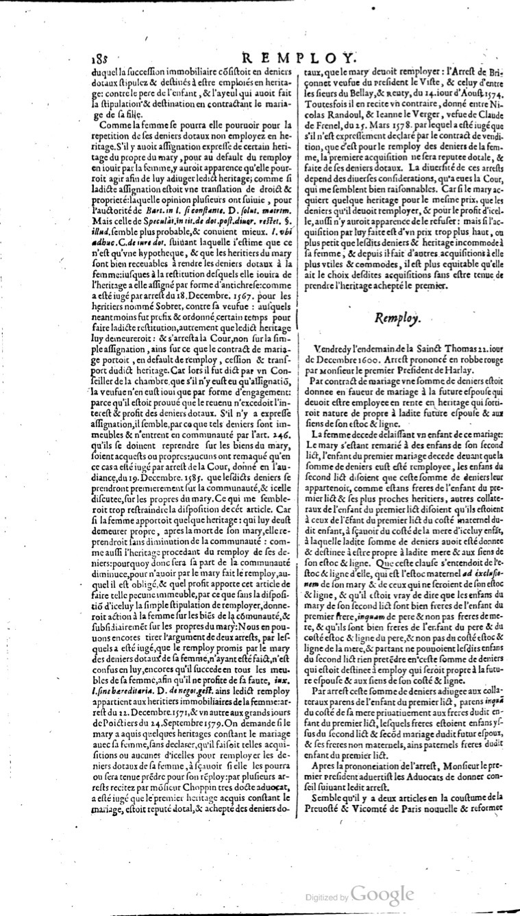 1629 - Veuve Nicolas Buon - Trésor du droit français (21754 T. 3) - BM Lyon