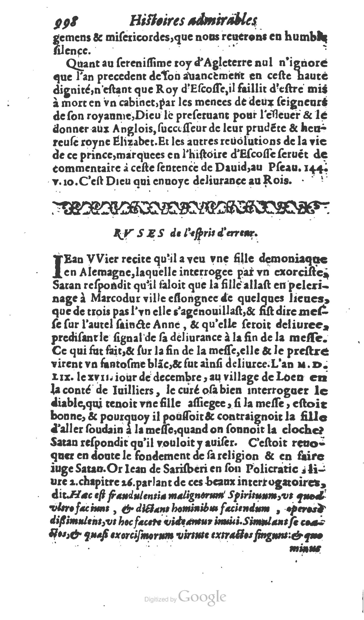 1610 - Paul Marceau - Trésor d’histoires admirables et mémorables - Princeton