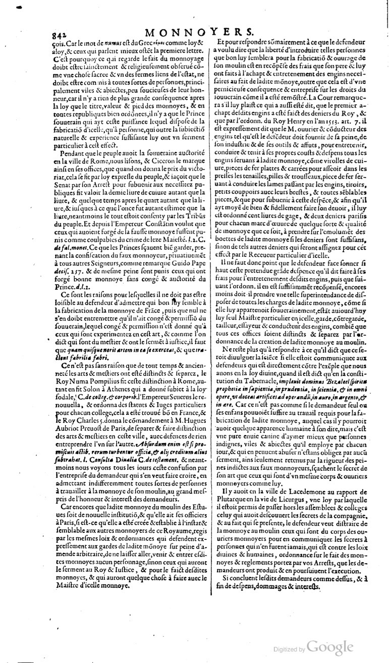 1629 - Veuve Nicolas Buon - Trésor du droit français (29620 T. 2) - BM Lyon