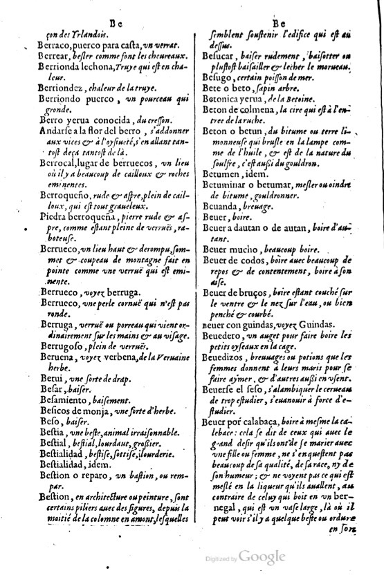 1621 - Adrian Tiffaine - Trésor des deux langues espagnole et française - BM Lyon