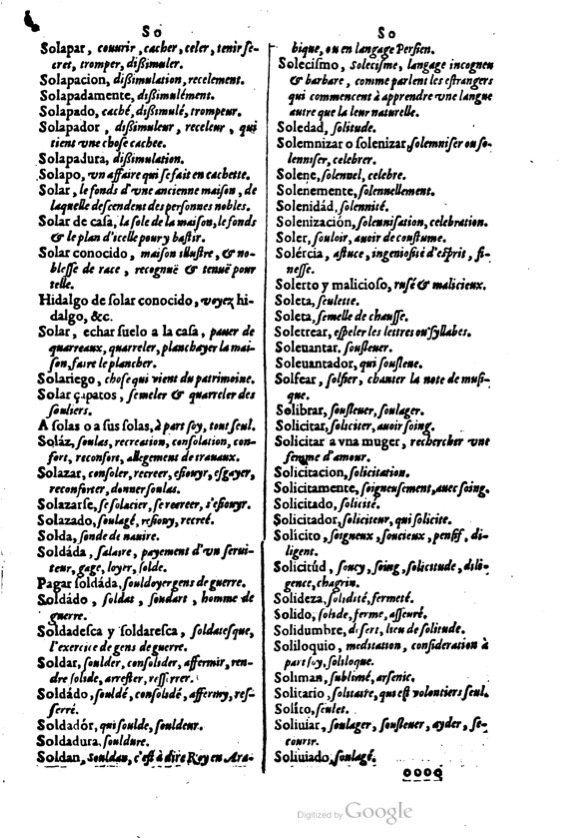 1621 - Adrian Tiffaine - Trésor des deux langues espagnole et française - BM Lyon