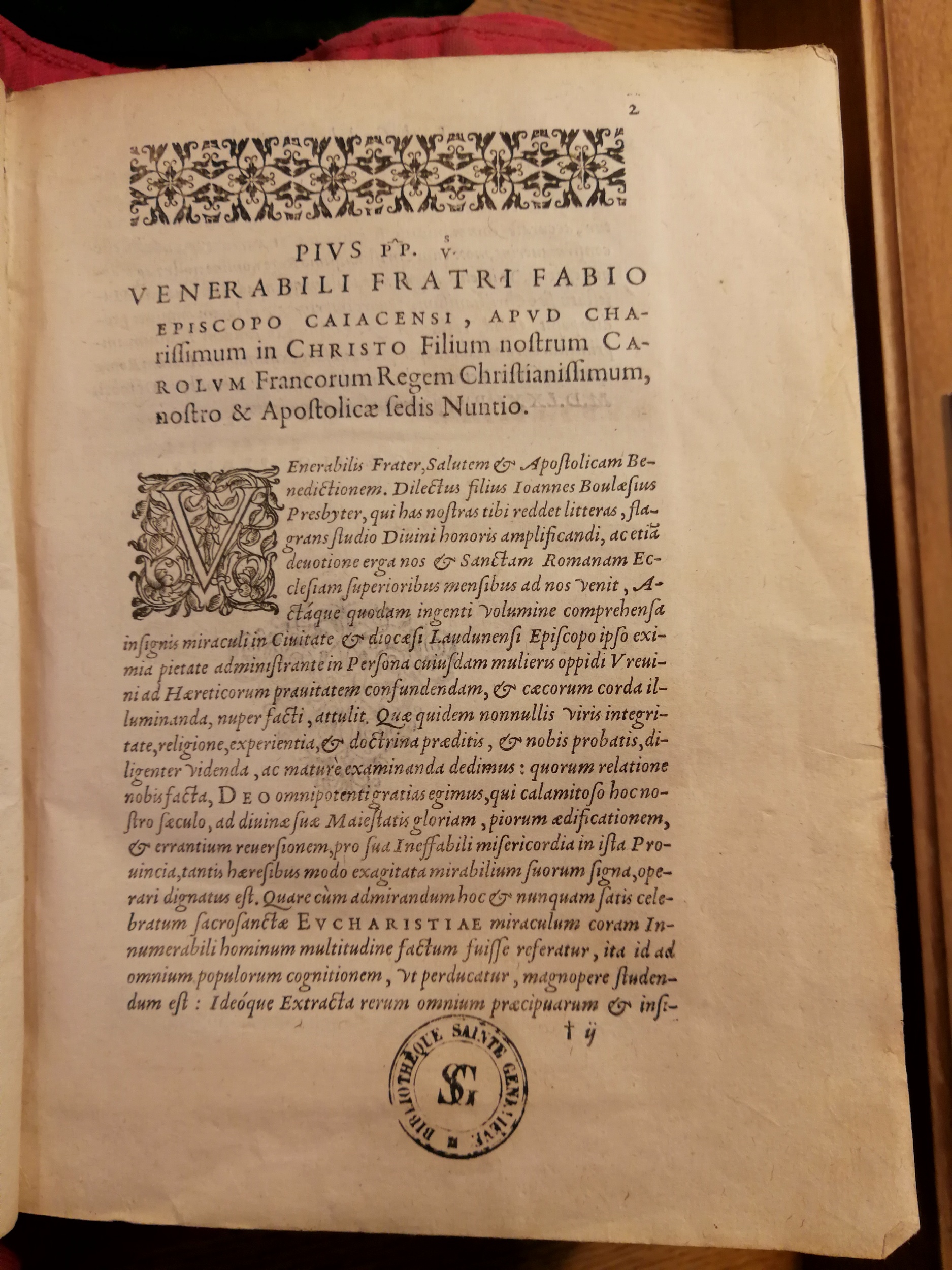 1578 - Nicolas Chesneau - Trésor et entière histoire de la triomphante victoire du corps de Dieu sur l’esprit malin - Bibliothèque Sainte-Geneviève