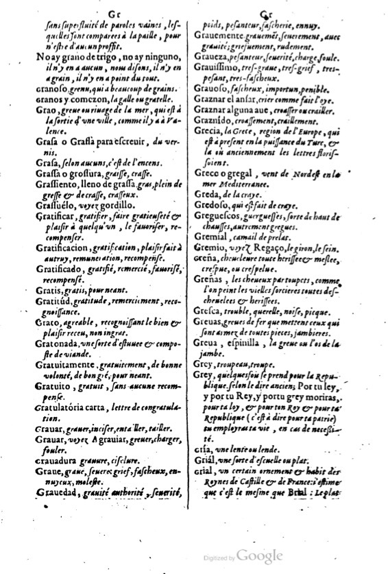1621 - Adrian Tiffaine - Trésor des deux langues espagnole et française - BM Lyon