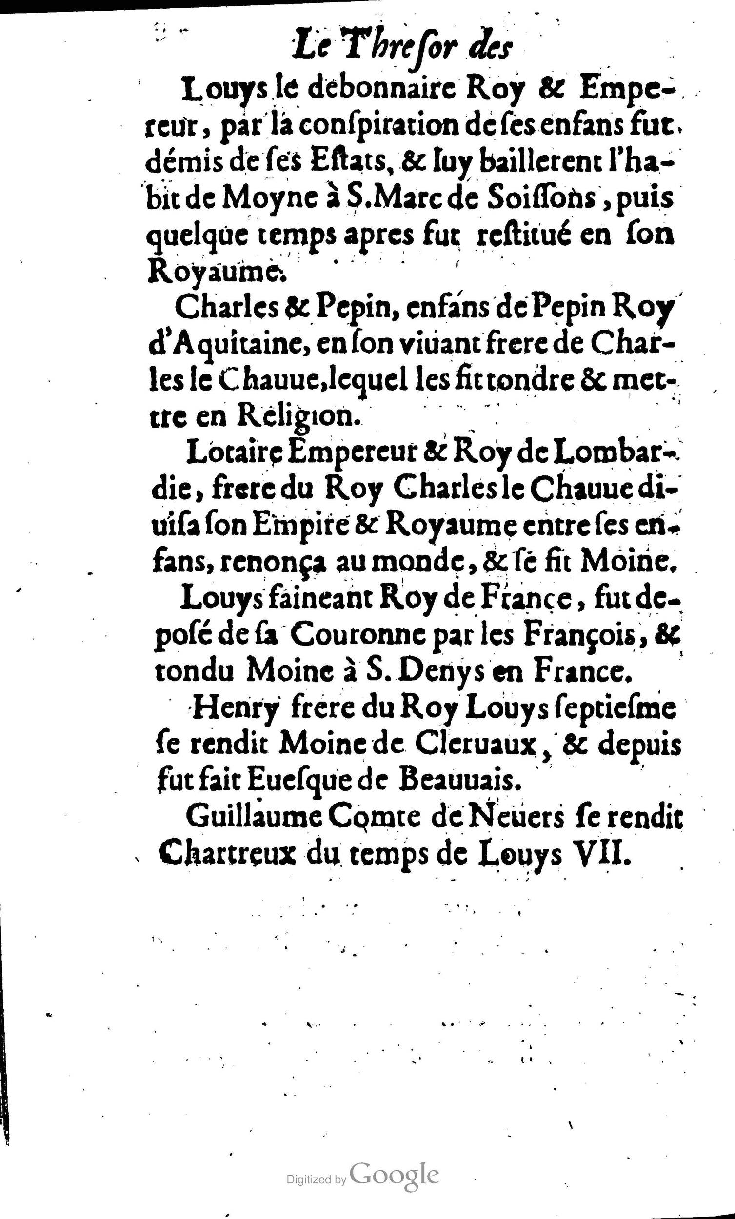 1638 - Jean Corrozet - Trésor des histoires de France - BM Lyon