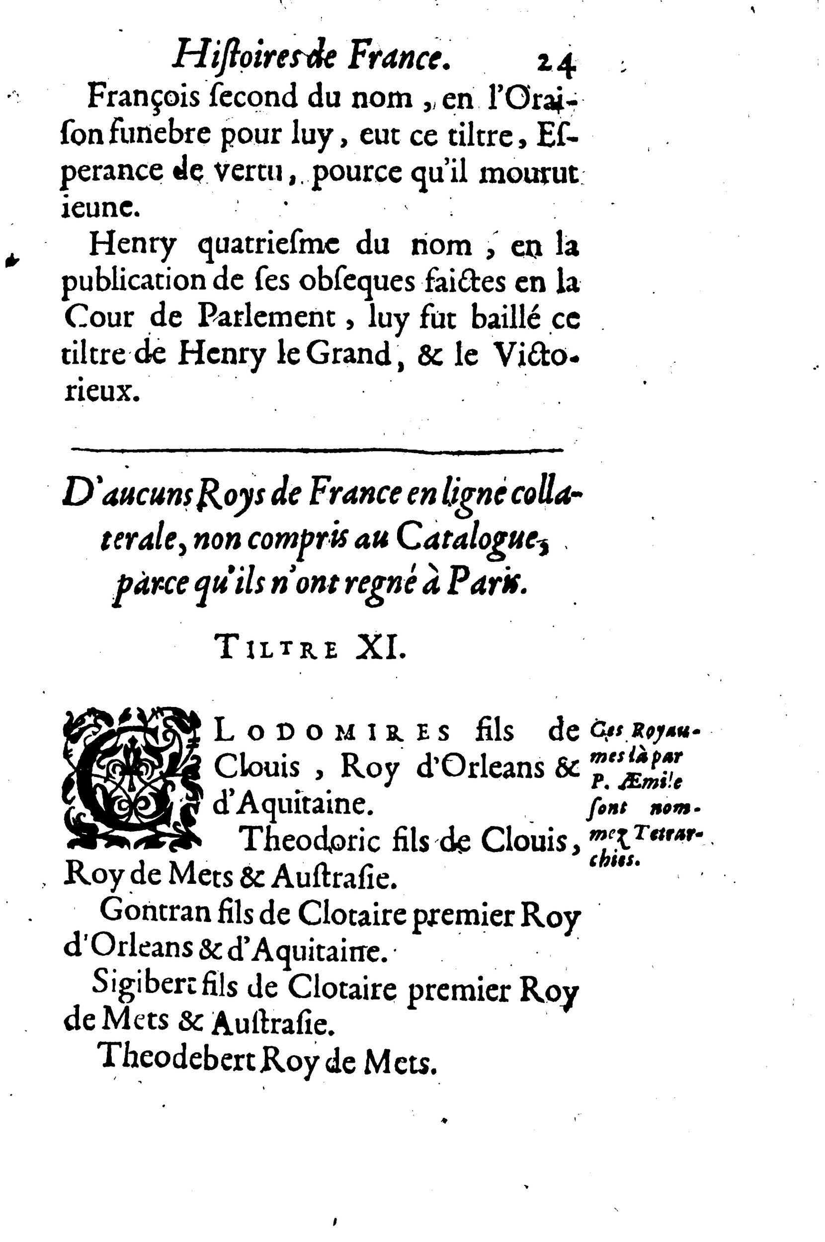 1633 - Jean Corrozet - Trésor des histoires de France - BM Lyon 1633 - Jean Corrozet - Trésor des histoires de France - BM Lyon