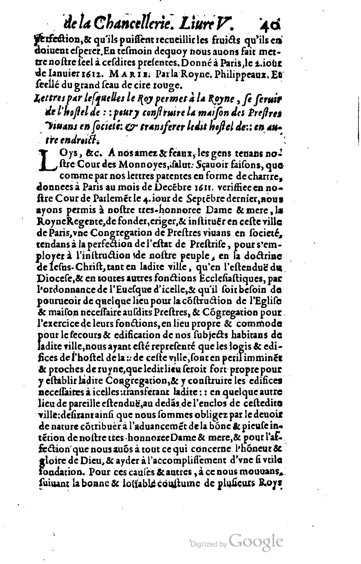 1614 - Jean Richer - Trésor du nouveau style et protocole de la chancellerie de France - BSB Munich