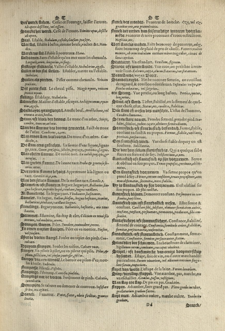 1573 - Christophe Plantin - Trésor du langage bas-allemand - Greifswald