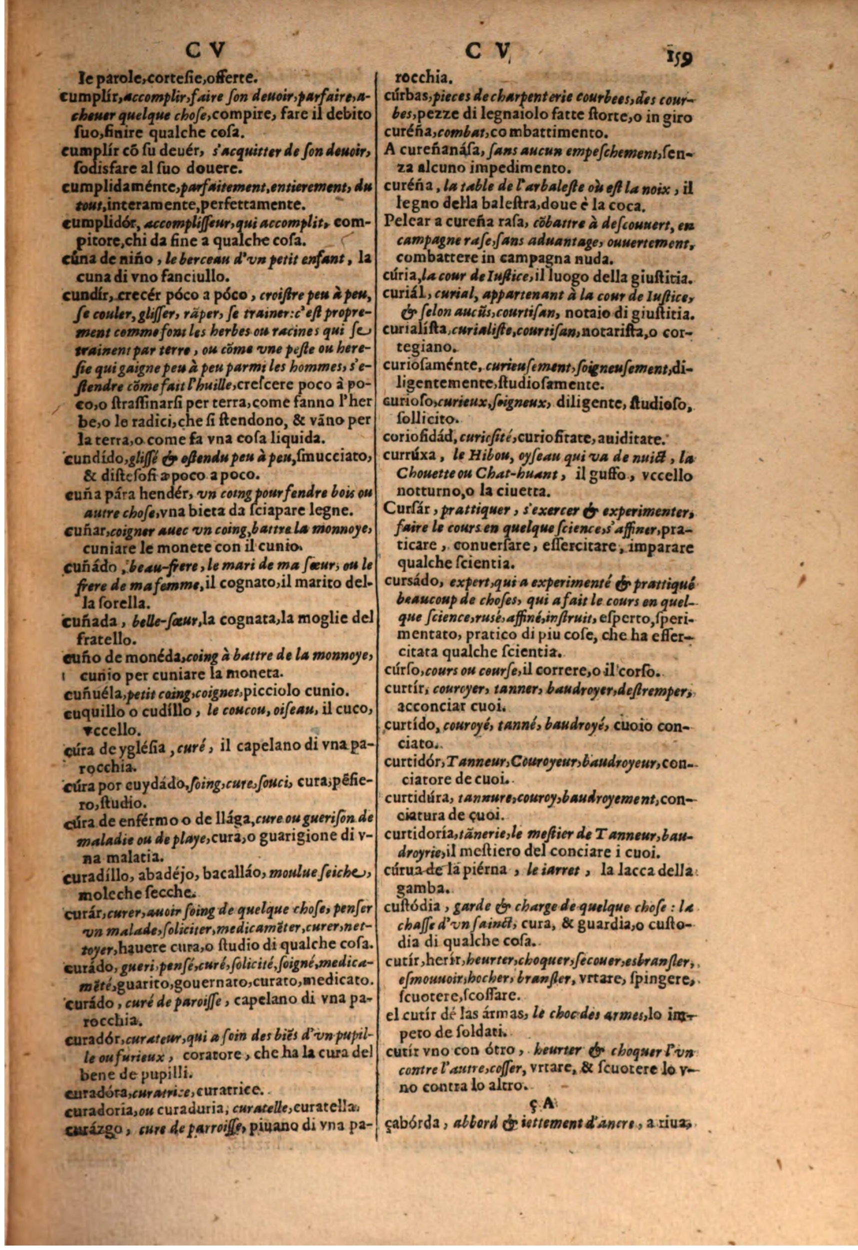 1606 - Samuel Crespin - Thresor des trois langues, francoise, italiene et espagnolle - BSB Munich 1606 - Samuel Crespin - Thresor des trois langues, francoise, italiene et espagnolle - BSB Munich