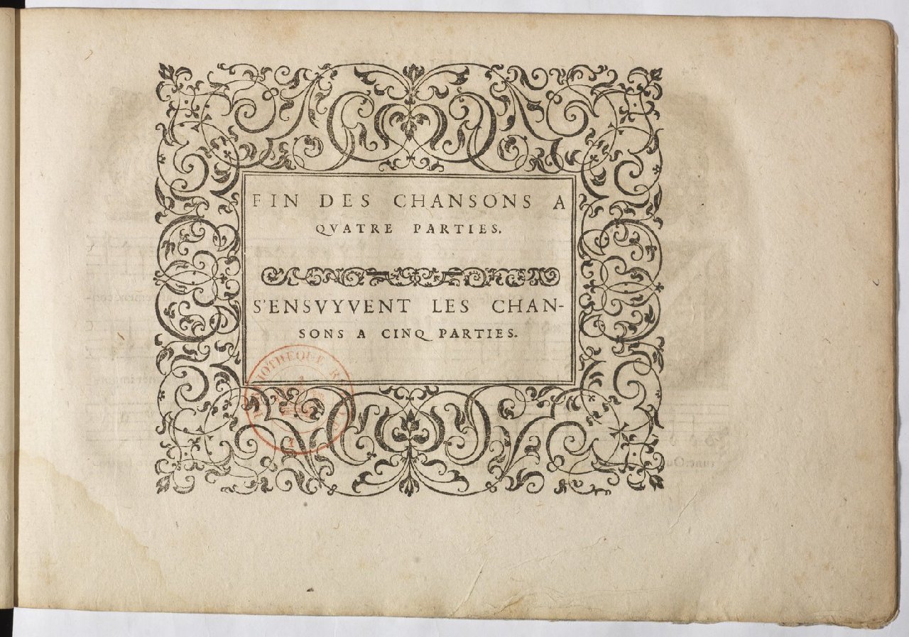 1594 - Paul Marceau - Trésor de musique d&#039;Orlande de Lassus, Superius, Bassus, Tenor, Quinta pars - BnF