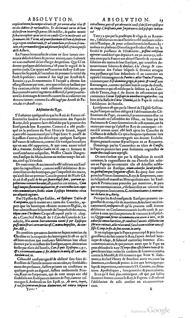 1629 - Veuve Nicolas Buon - Trésor du droit français (21754 T. 1) - BM Lyon