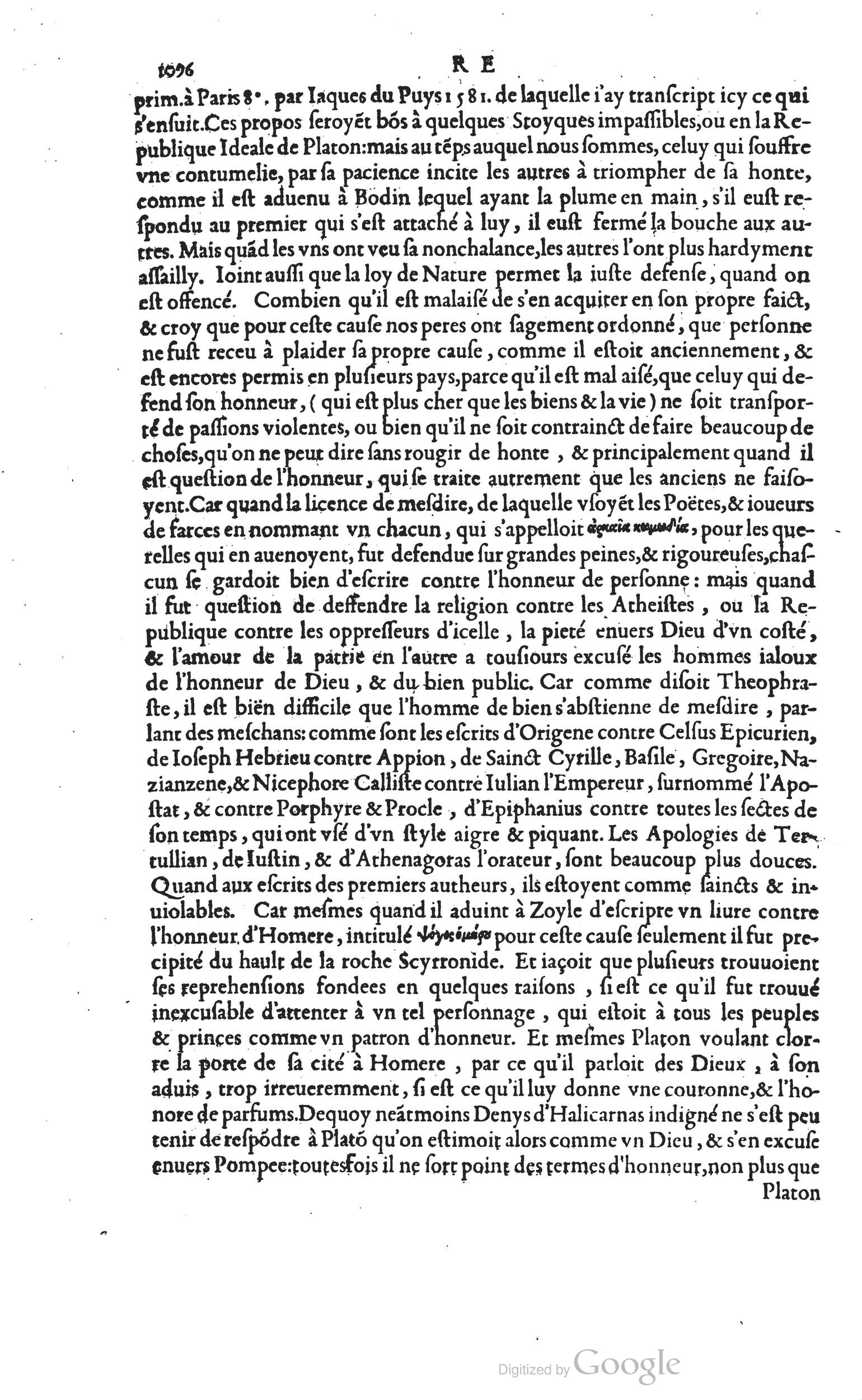 1585 - Barthélemy Honorat - Bibliothèques françaises - BSB Munich