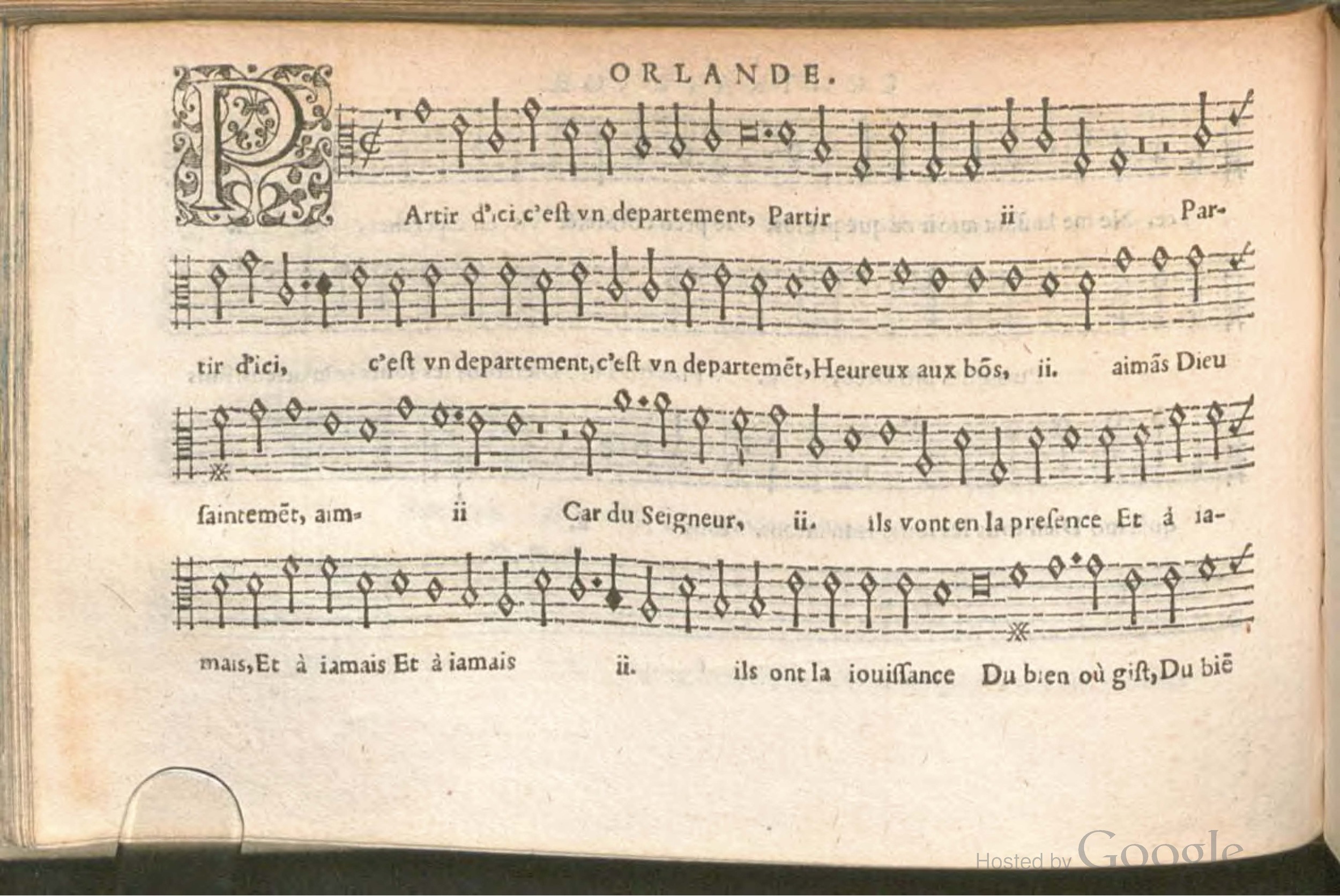 1576 - [Pierre de Saint-André] - Trésor de musique d’Orlande de Lassus Contratenor - BSB Munich