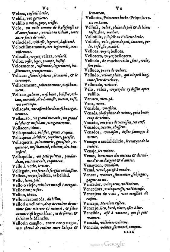 1621 - Adrian Tiffaine - Trésor des deux langues espagnole et française - BM Lyon