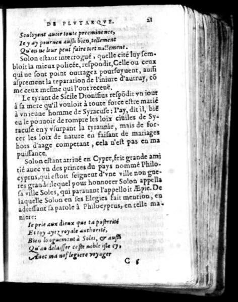 1574 - Benoît Rigaud - Trésor des vies de Plutarque - Avignon