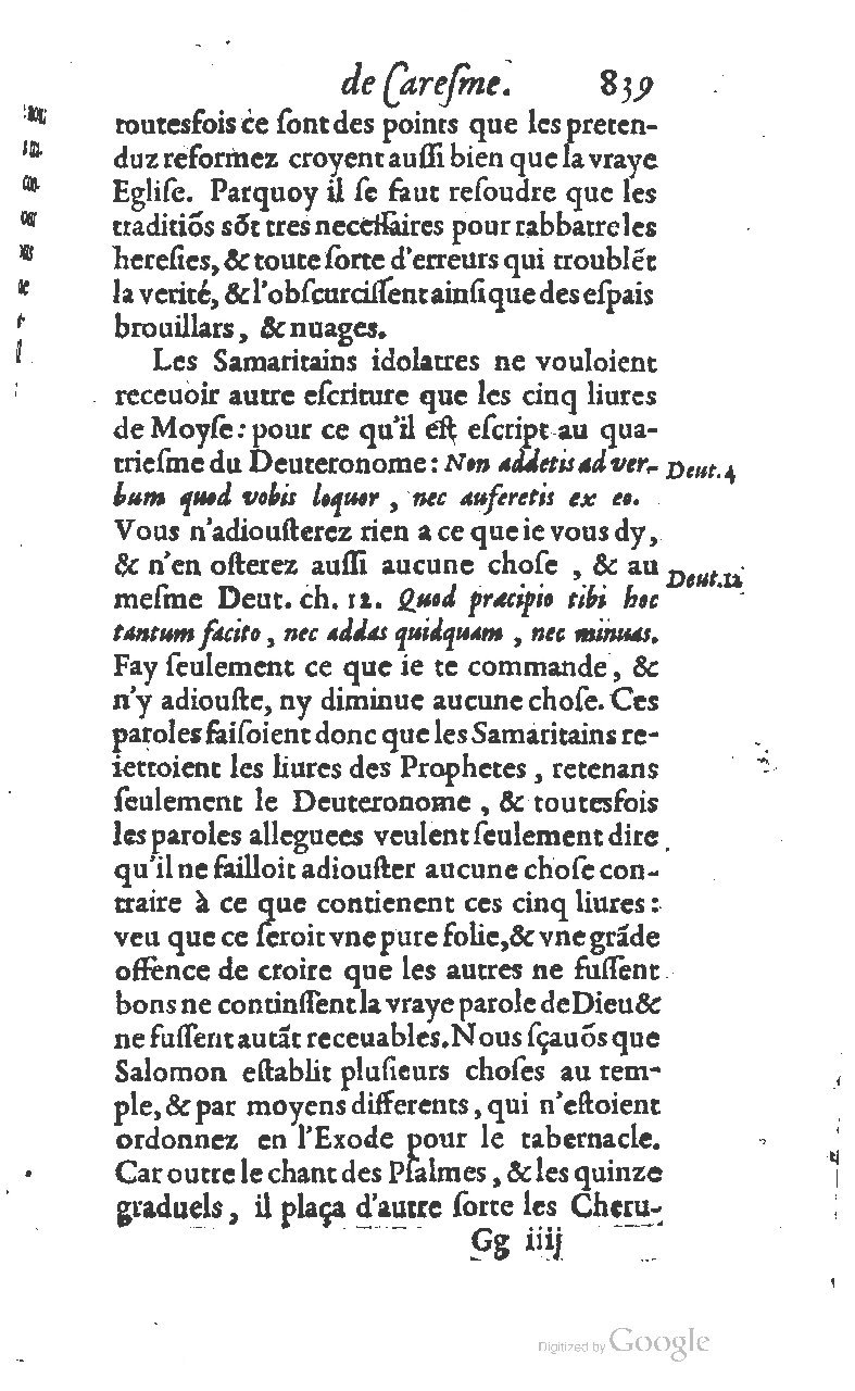 1607 - Nicolas Du Fossé - Trésor quadragésimal - T 01 - BM Lyon