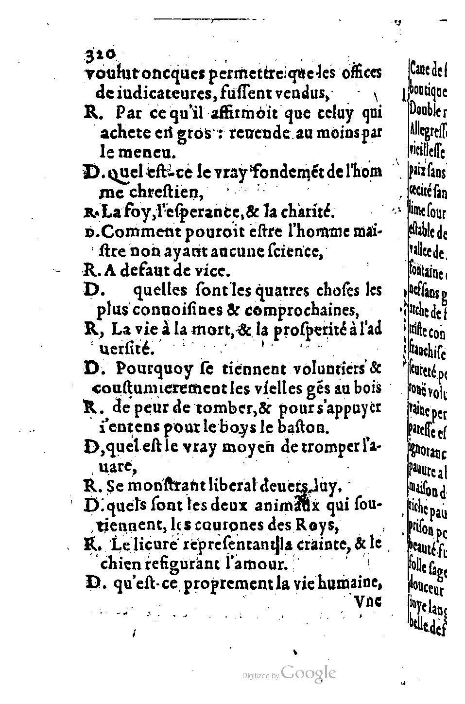 1582 - Nicolas Bonfons - Trésor des sentences dorées - BM Lyon
