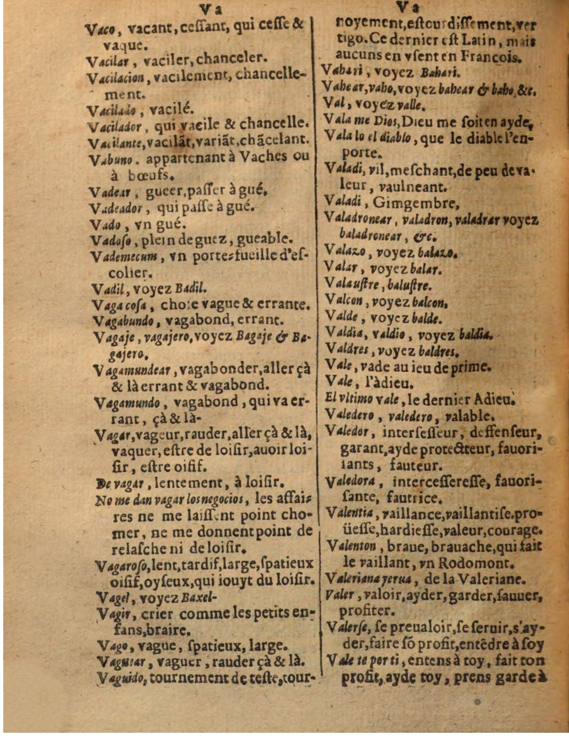 1625 - Hubert Antoine - Trésor des deux langues espagnole et française - Augsbourg