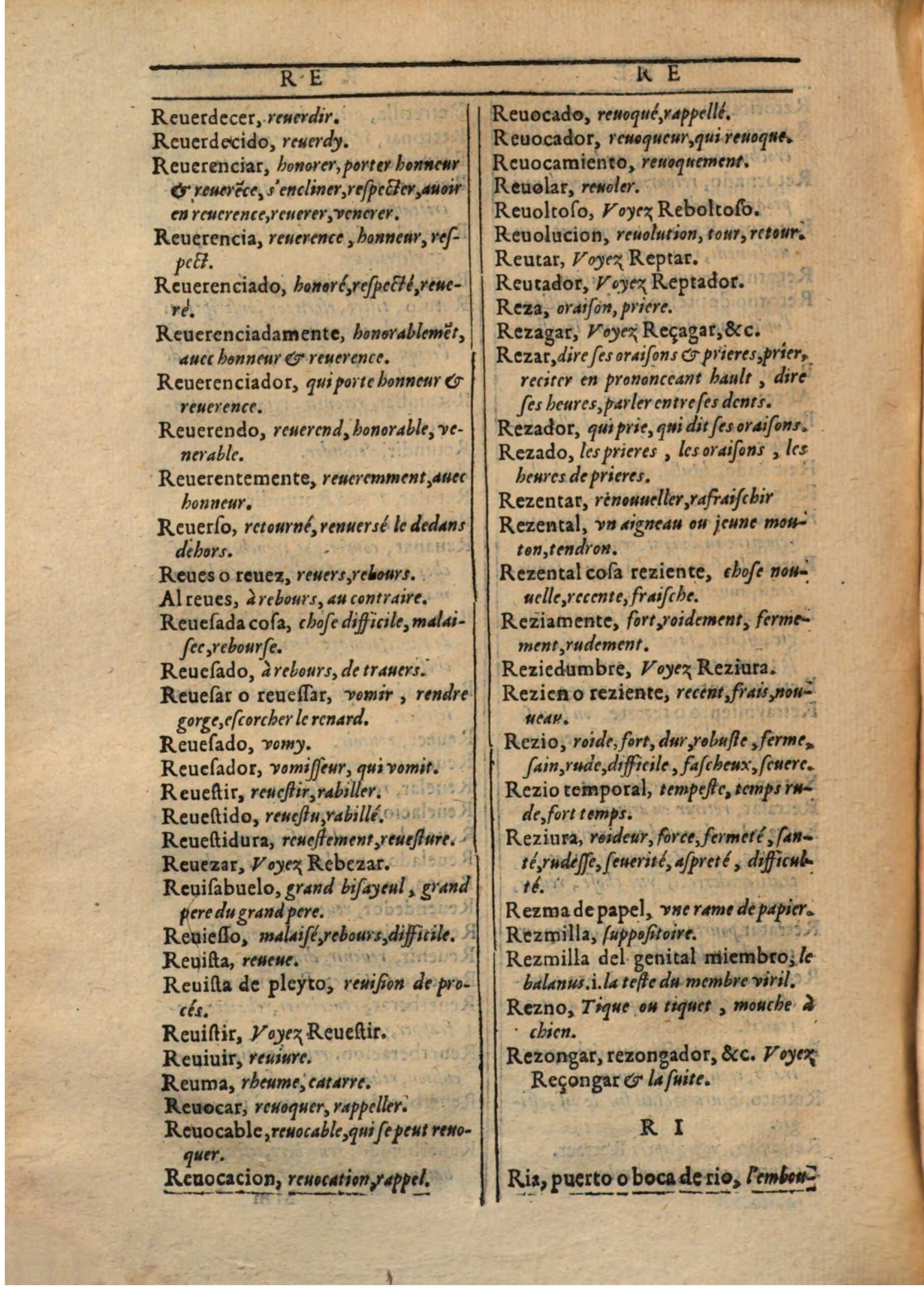 1607 - Marc Orry - Trésor des deux langues espagnole et française (Première partie) - BSB Munich 1607 - Marc Orry - Trésor des deux langues espagnole et française (Première partie) - BSB Munich