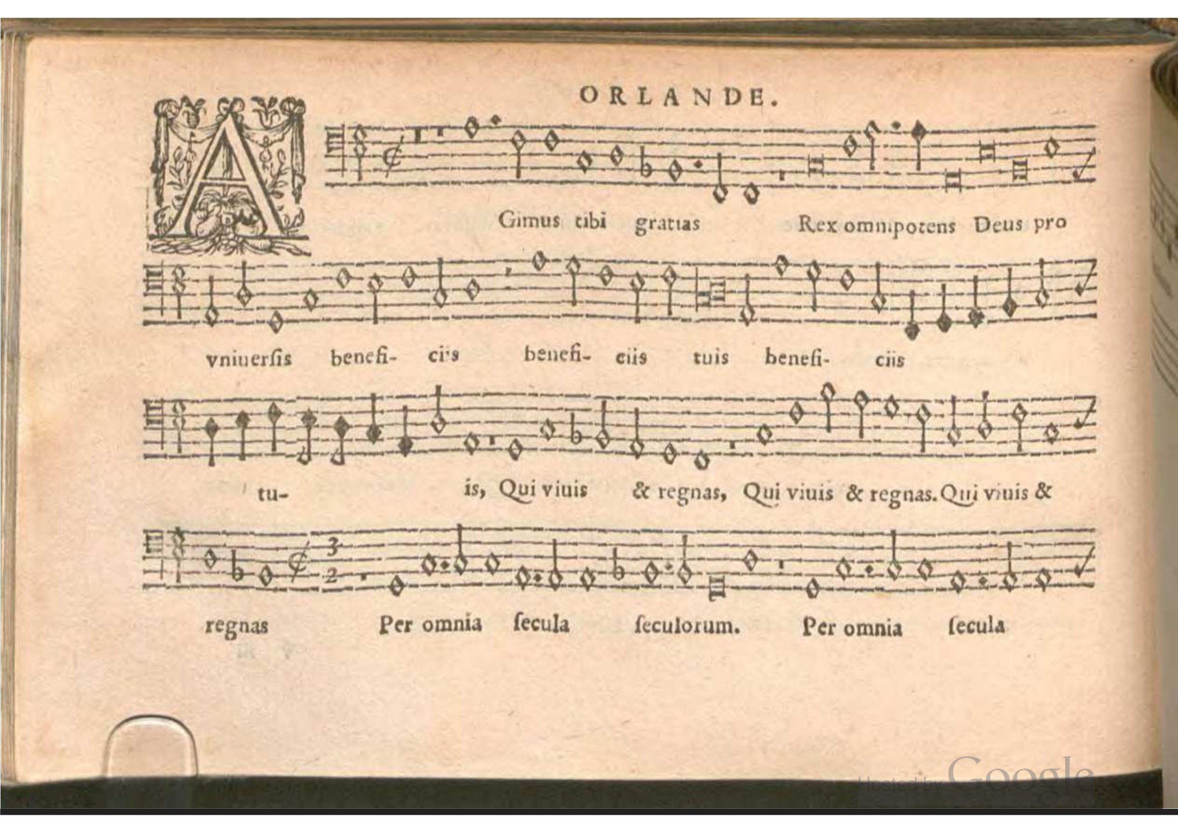 1576 - [Pierre de Saint-André] - Trésor de musique d’Orlande de Lassus Bassus - BSB Munich