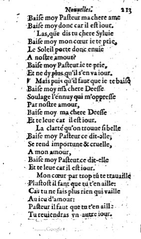 1623 - Jacques Cailloüé - Trésor ou recueil des chansons amoureuses - British Library