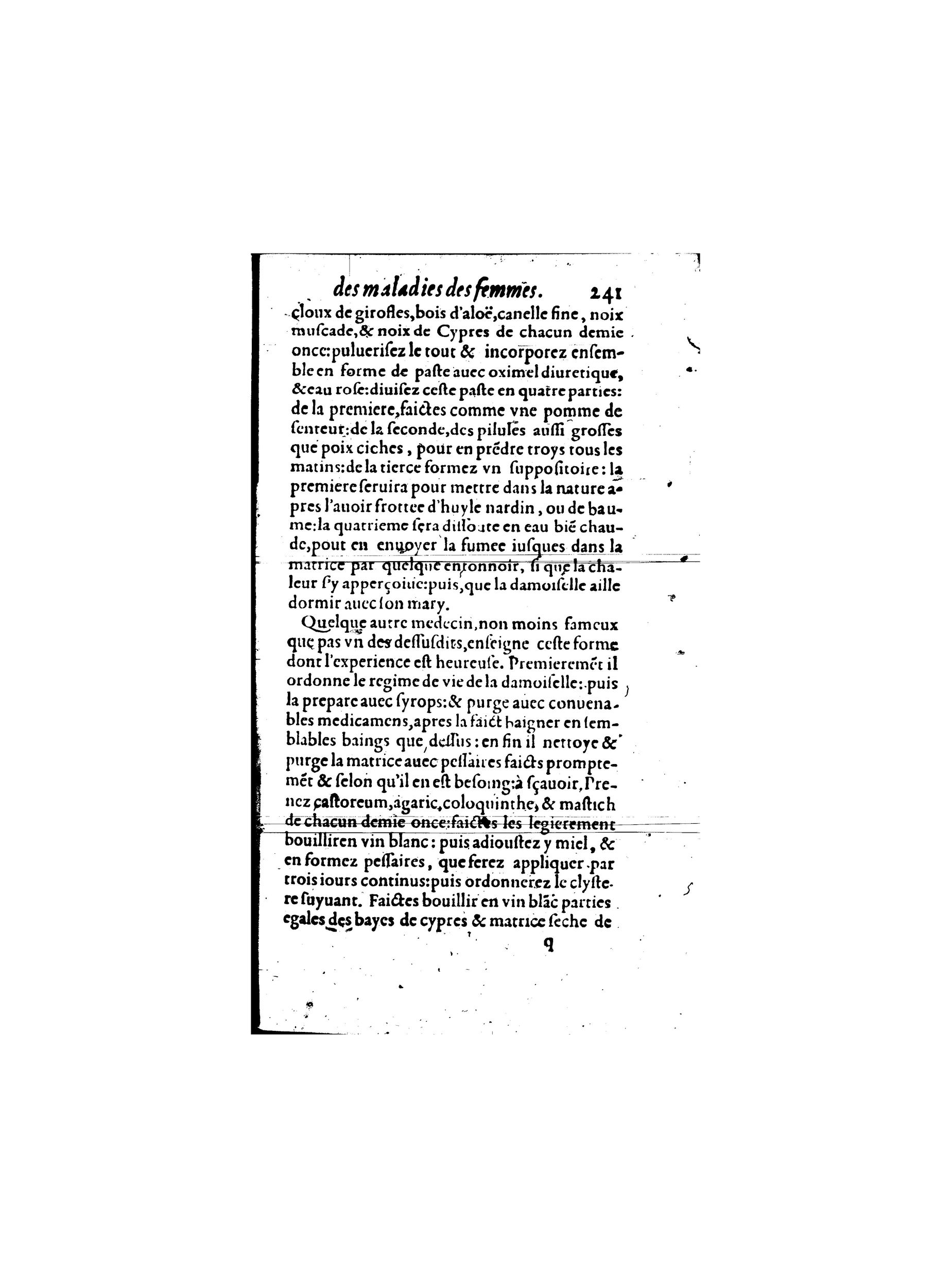 1587 - Jacques du Puis - Trésor des remèdes secrets pour les maladies des femmes - BnF