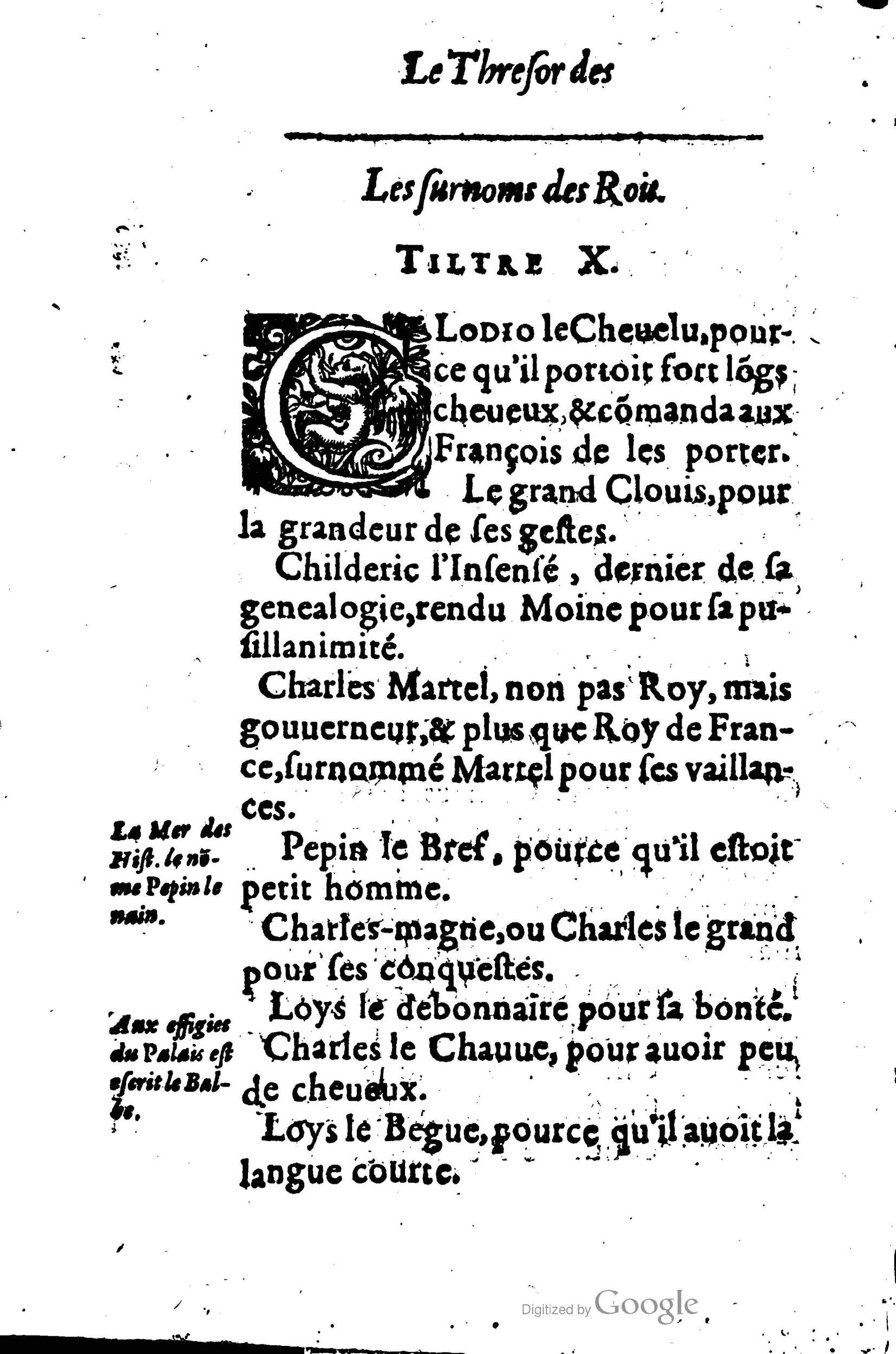1619 - Jean Corrozet - Trésor des histoires de France - BSB Munich