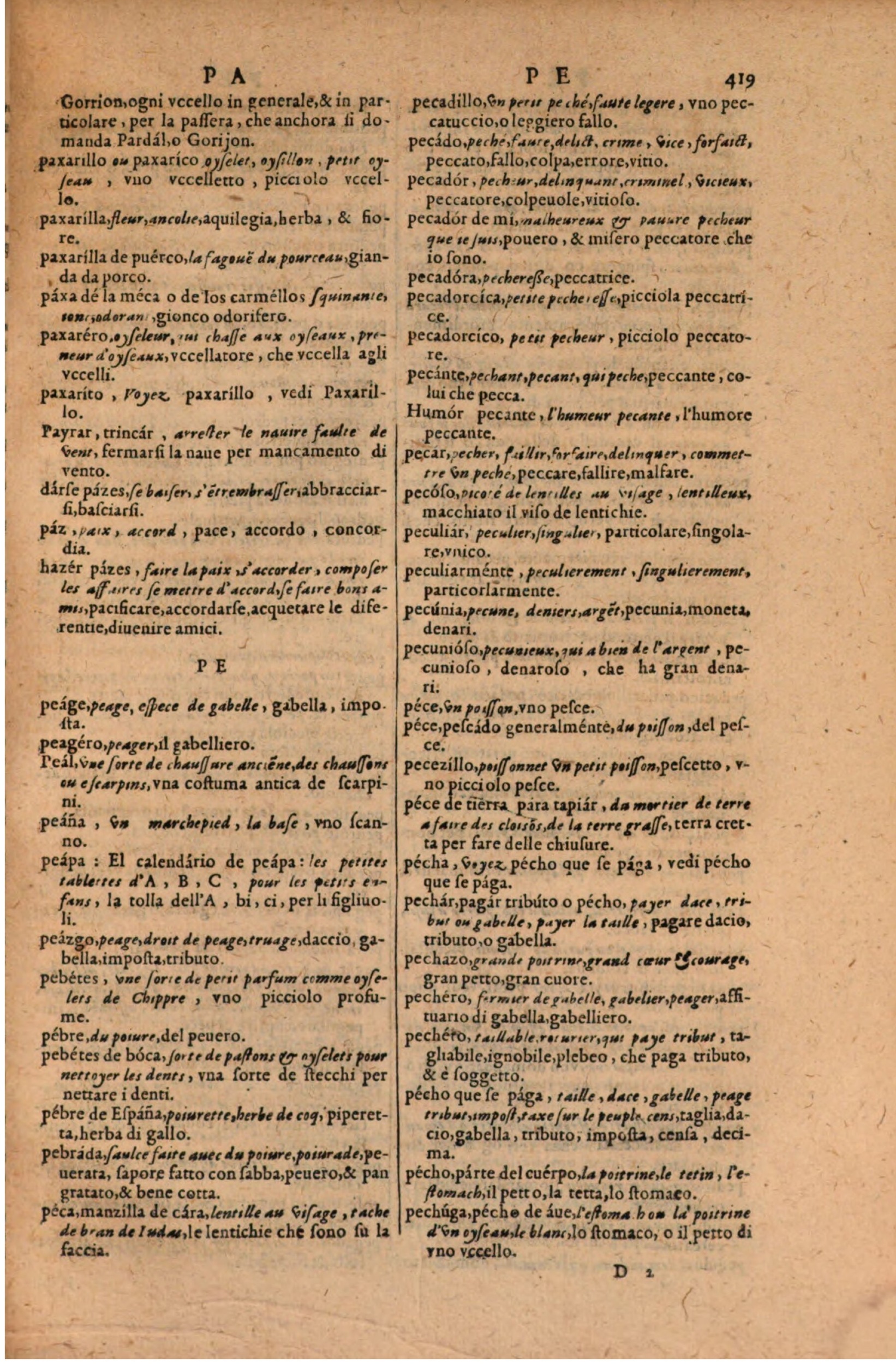 1606 - Samuel Crespin - Thresor des trois langues, francoise, italiene et espagnolle - BSB Munich 1606 - Samuel Crespin - Thresor des trois langues, francoise, italiene et espagnolle - BSB Munich