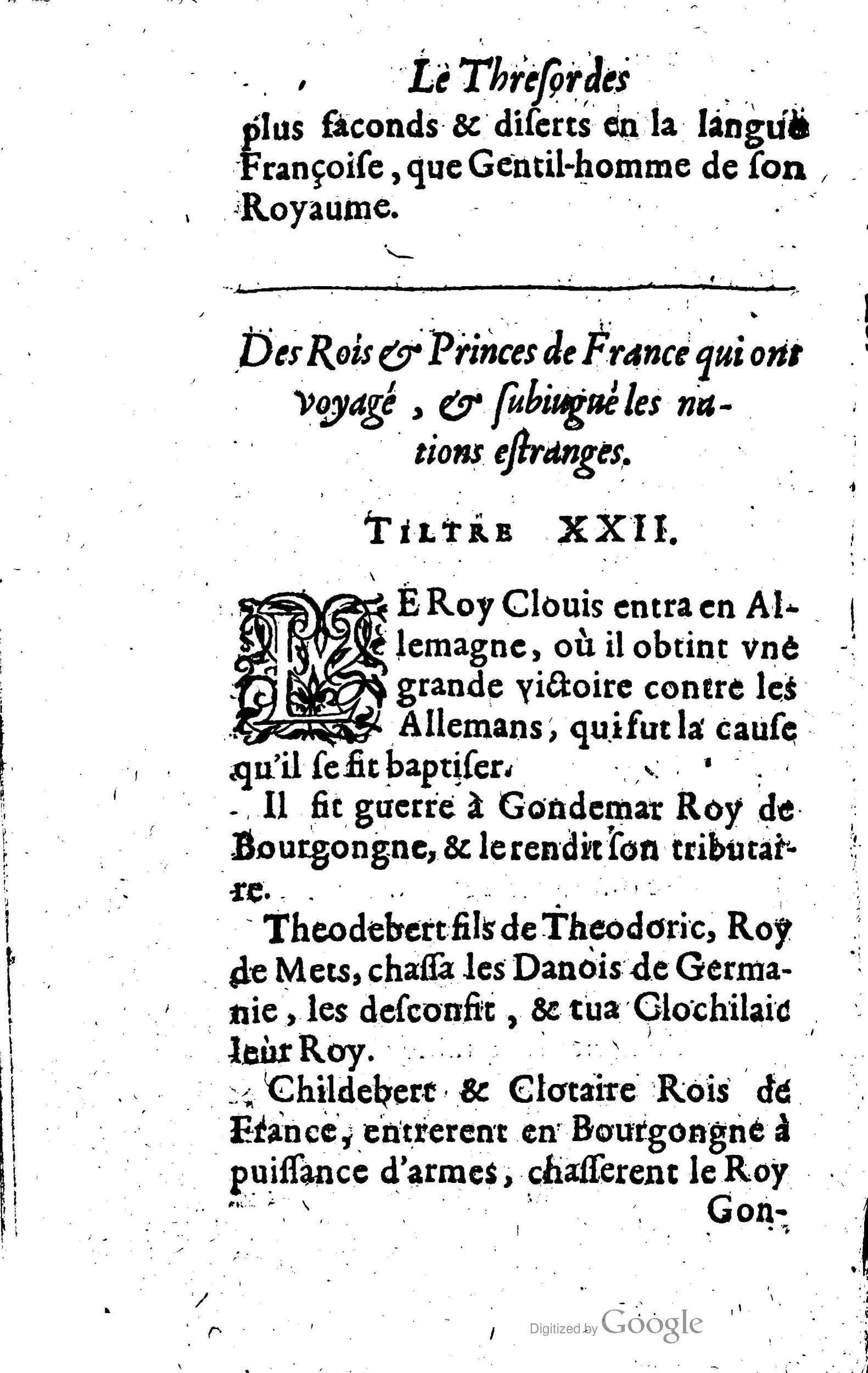 1619 - Jean Corrozet - Trésor des histoires de France - Anvers Musée Plantin-Moretus