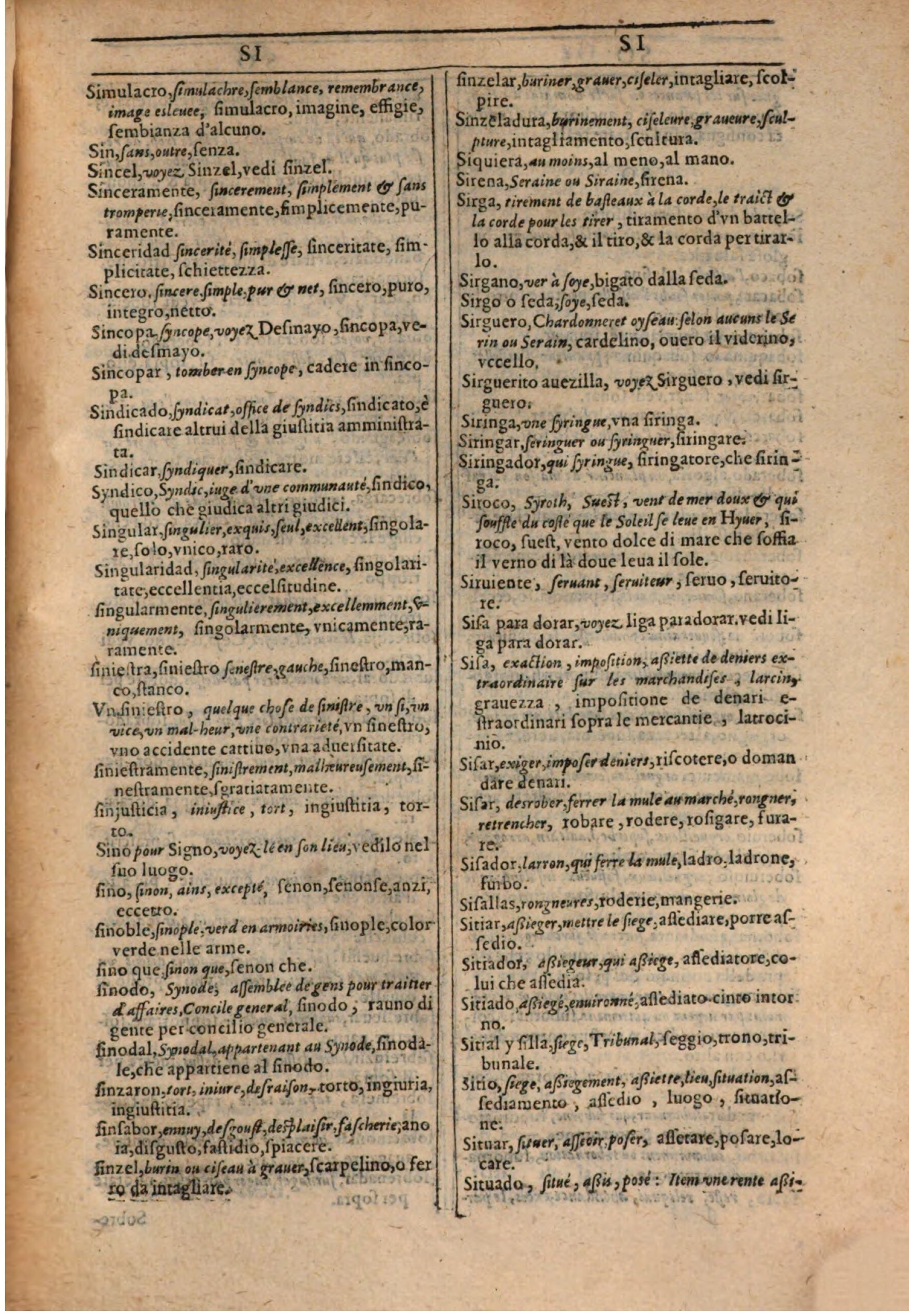 1609 - Philippe Albert et Alexandre Pernet - Trésor des trois langues française, italienne et espagnole (Première partie) - BSB Munich 1609 - Philippe Albert et Alexandre Pernet - Trésor des trois langues française, italienne et espagnole (Première partie) - BSB Munich