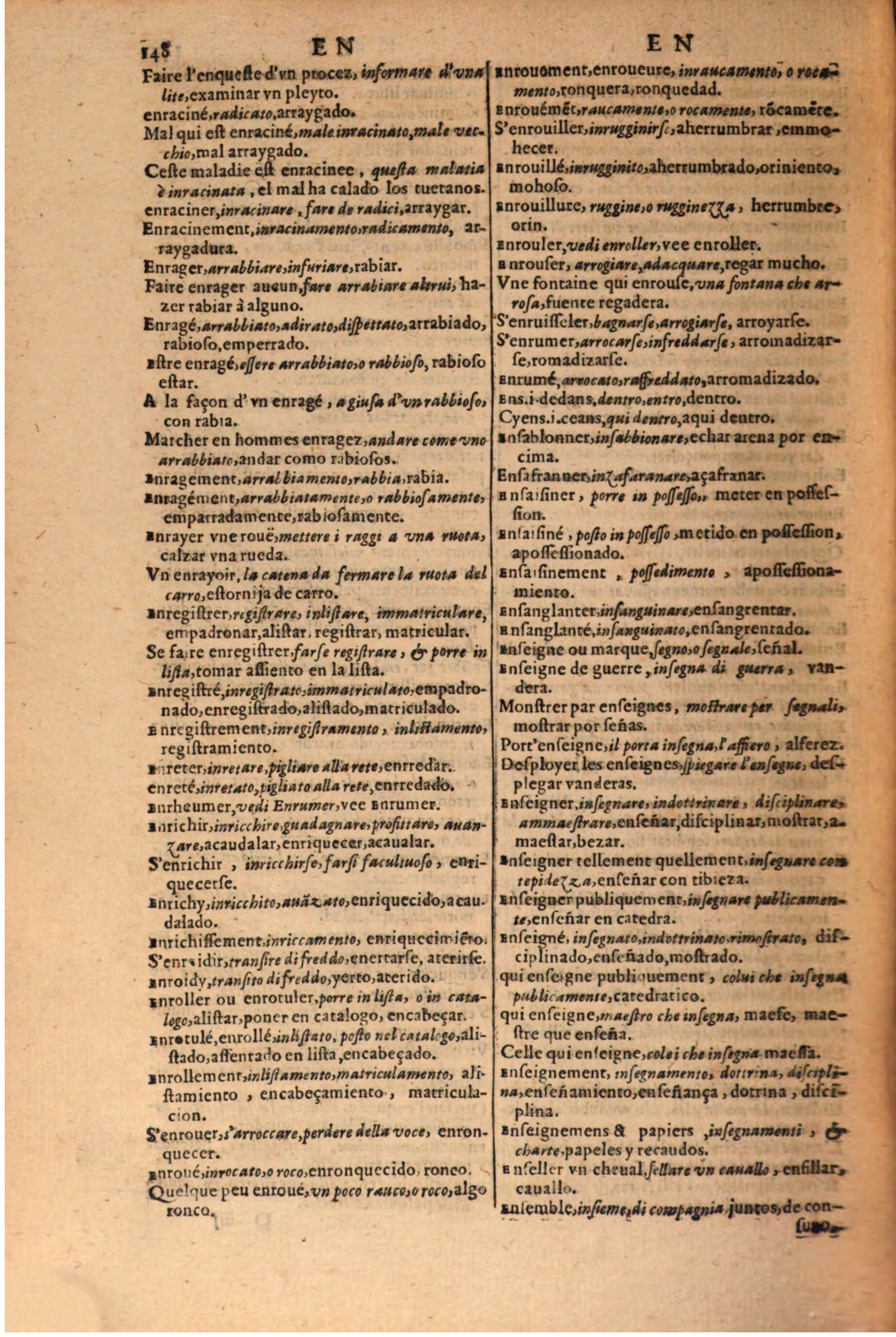 1616 - Pierre de la Rovière - Trésor des trois langues (Seconde partie) - BSB Munich