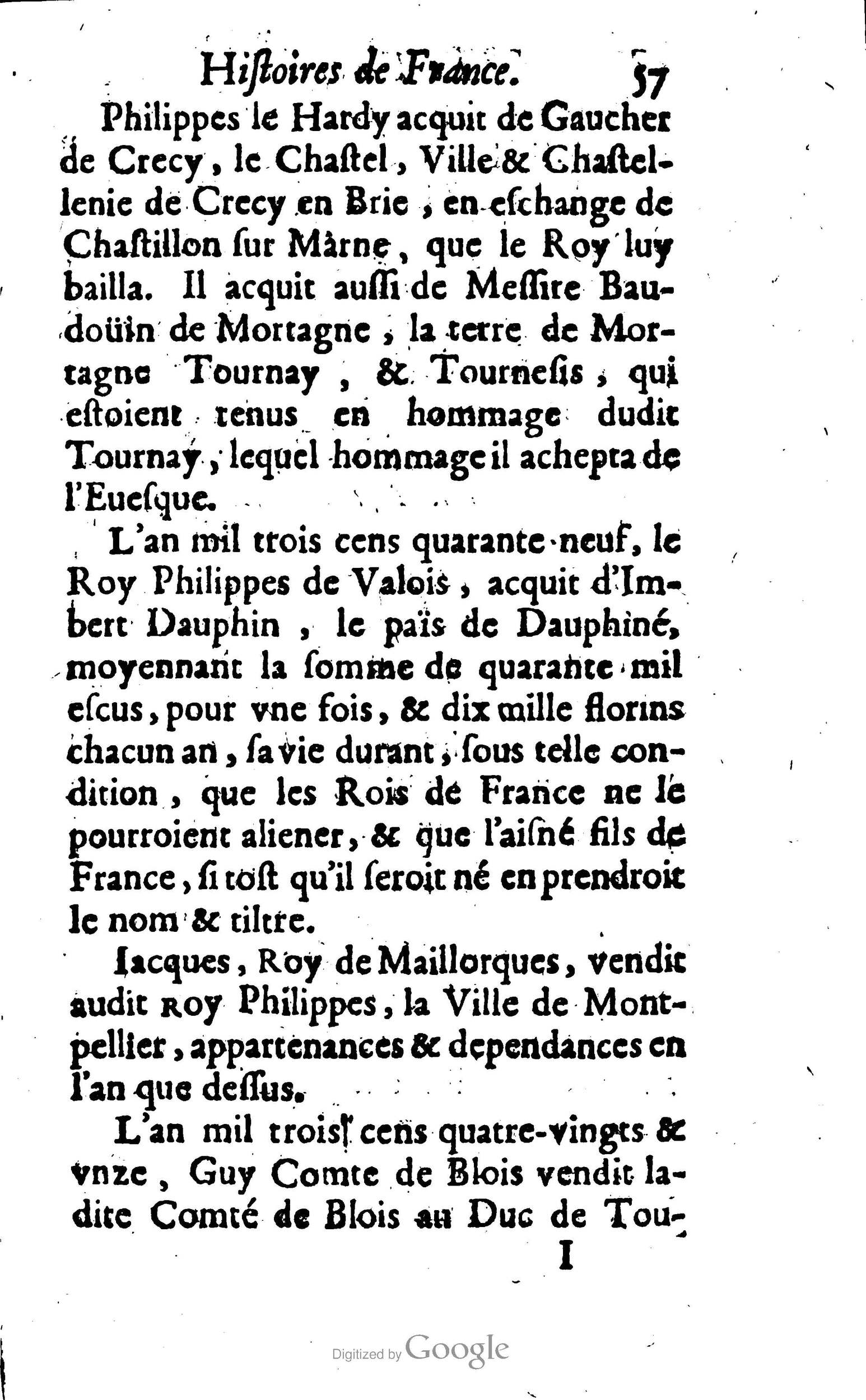 1638 - Jean Corrozet - Trésor des histoires de France - BM Lyon